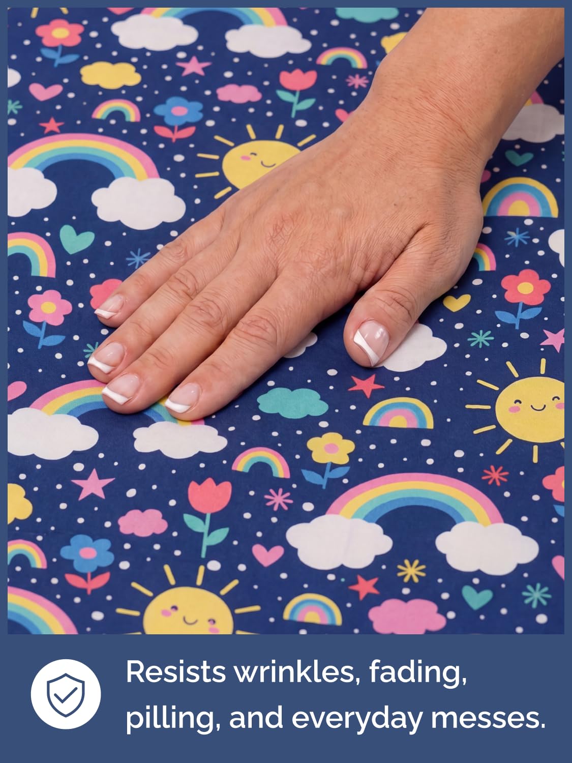 CGK Unlimited Kids Rainbow Sky Queen 4 Piece Sheet Set - Boys, Girls, Teens, Toddler - Easy Fit Deep Pockets - Soft, Cooling & Breathable Sheets - Cute, Cozy, Fade & Wrinkle Free - Machine Washable