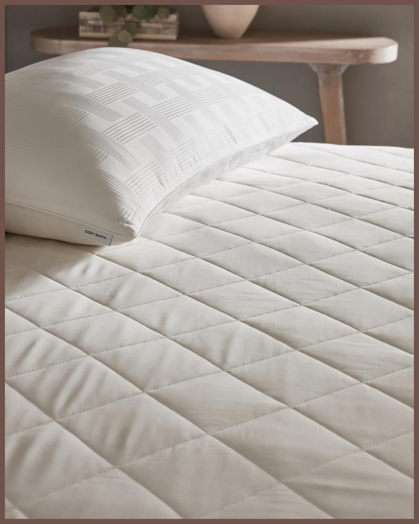Cozy Earth King Size Mattress Pad - 100% Viscose from Bamboo Cooling Mattress Cover - Lightweight Temperature Regulating Bed Pad with 360-Degree Elastic Hem - Fits Mattresses up to 20”
