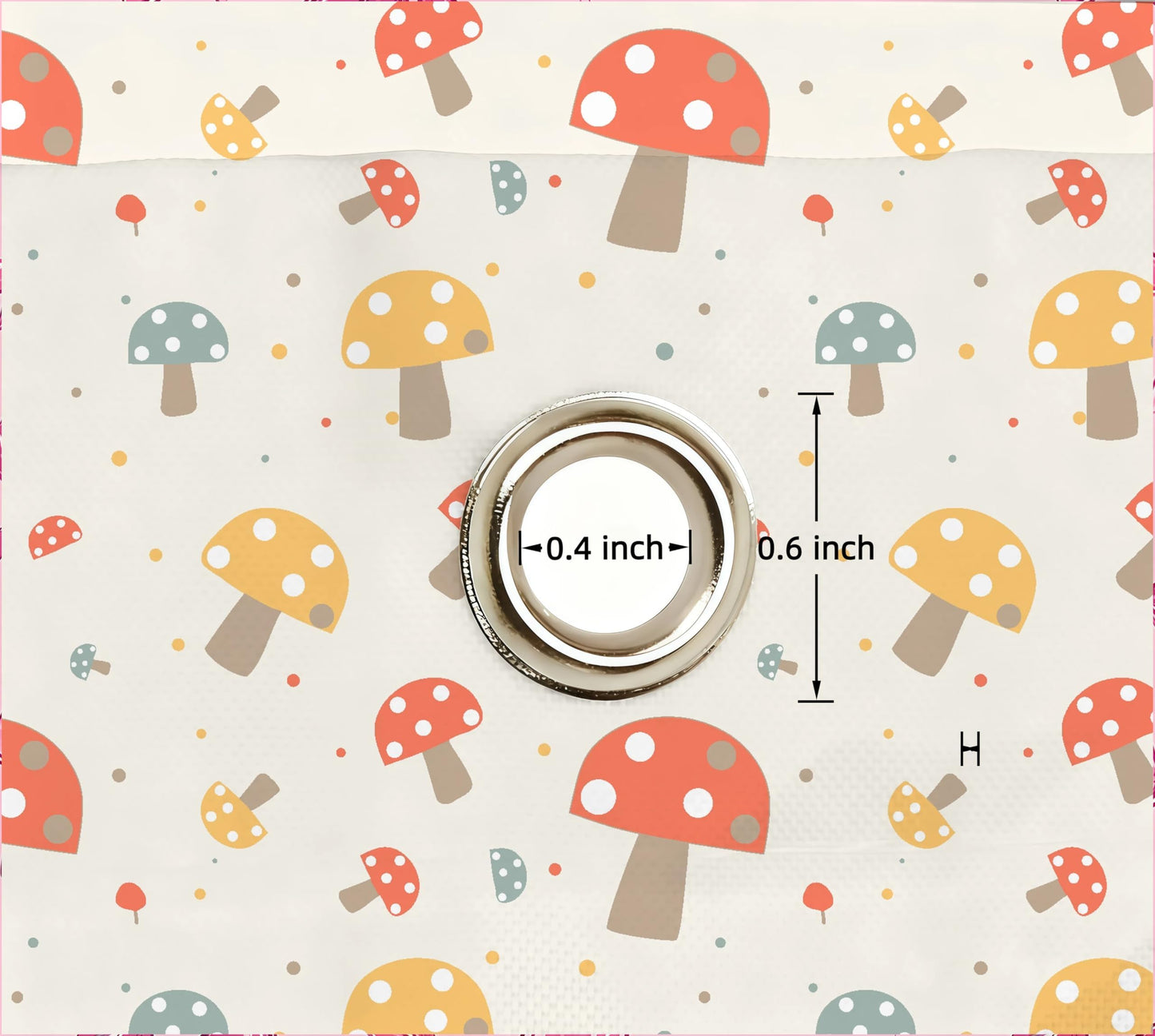 SDIII Mushroom Shower Curtain Set 72x72 Inch, Waterproof Microfiber Cute Shower Curtain Mushroom for Botanical Themed Bathroom Decor