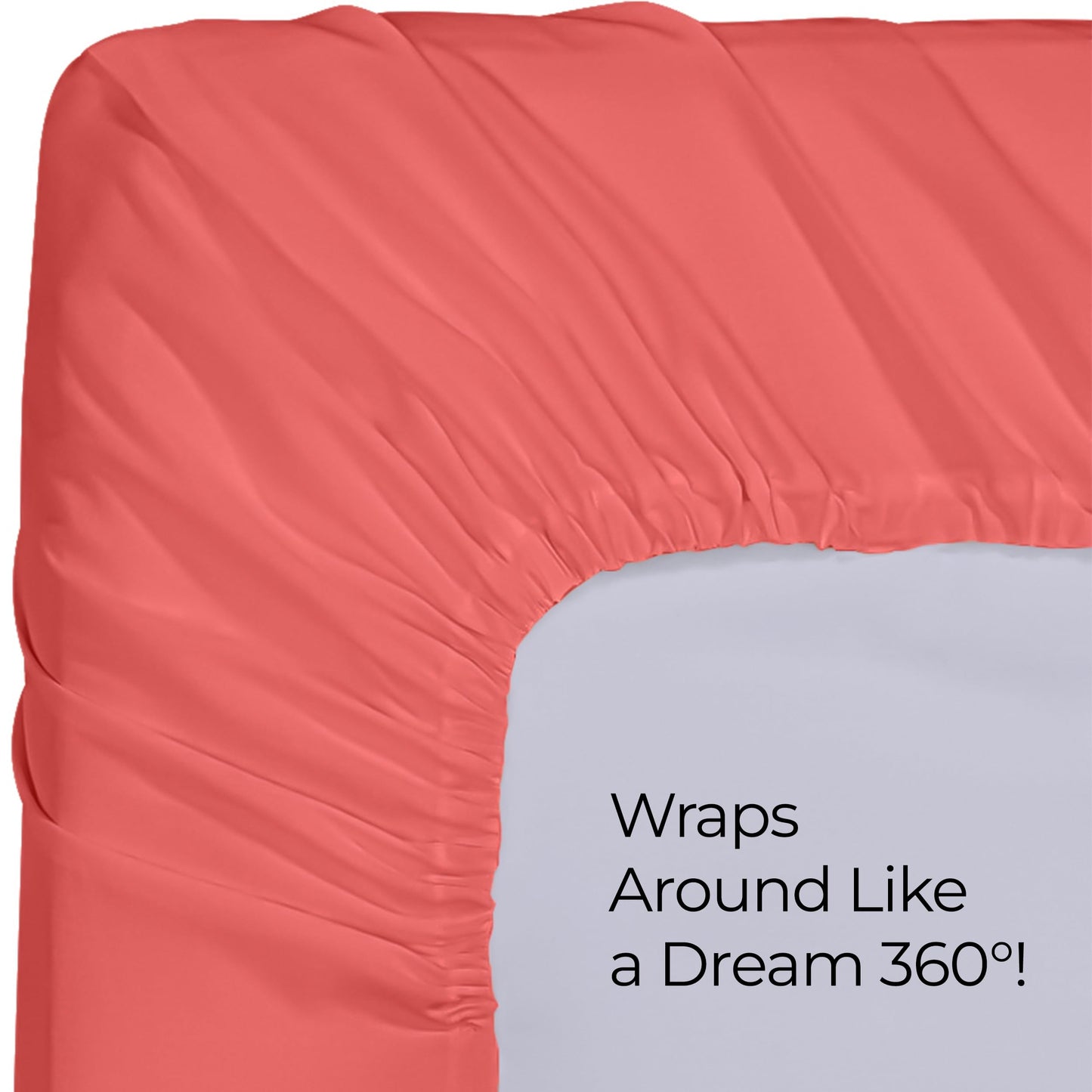 Utopia Bedding Full Fitted Sheet - Bottom Sheet - Deep Pocket - Soft Microfiber -Shrinkage and Fade Resistant-Easy Care -1 Fitted Sheet Only (Coral)