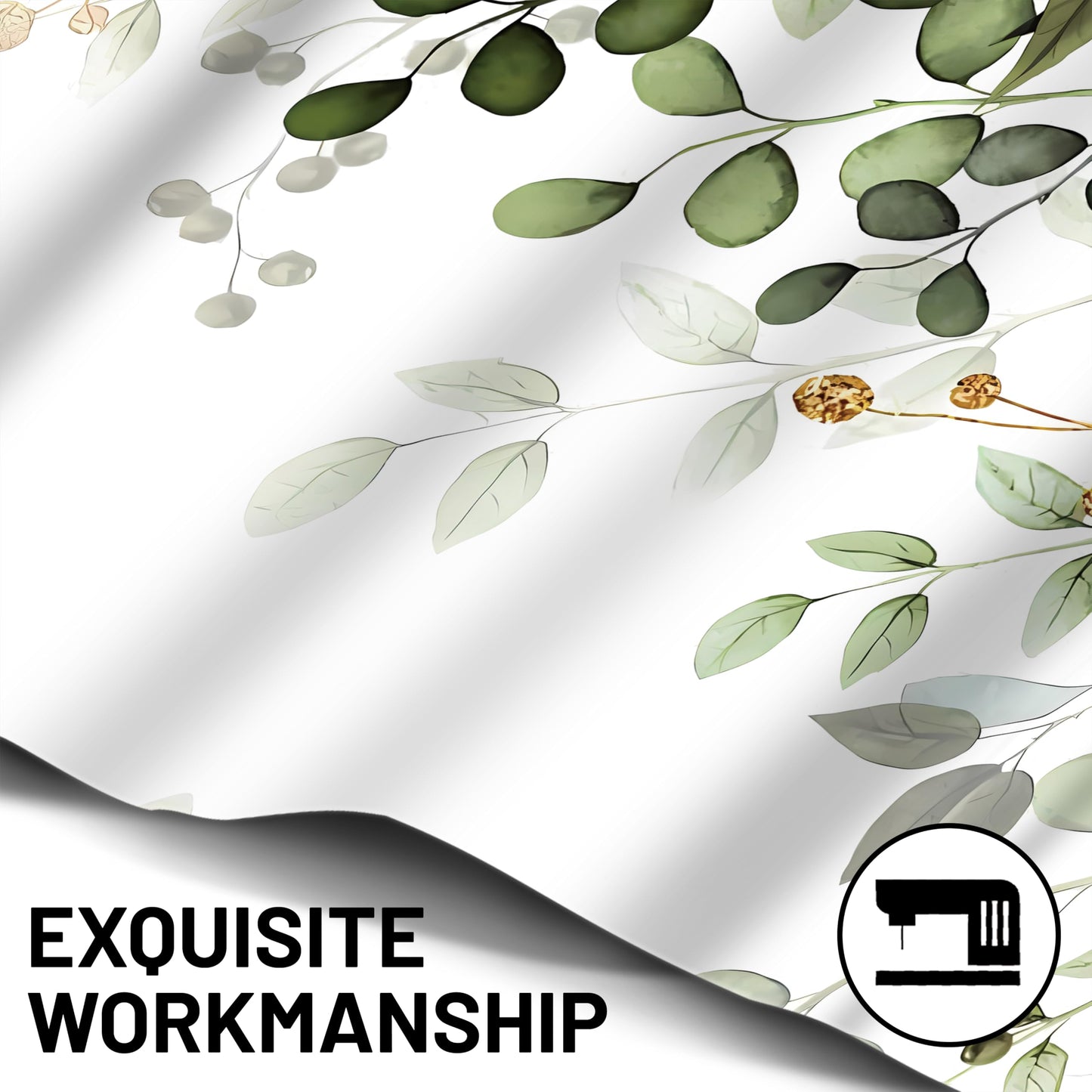 AYTTBIS Sage Green Eucalyptus Swag Curtain Valance for Windows,Watercolor Leaves Window Treatments Short Swag Topper for Kitchen Windows Bathroom Bedroom,28 x 36 Inch