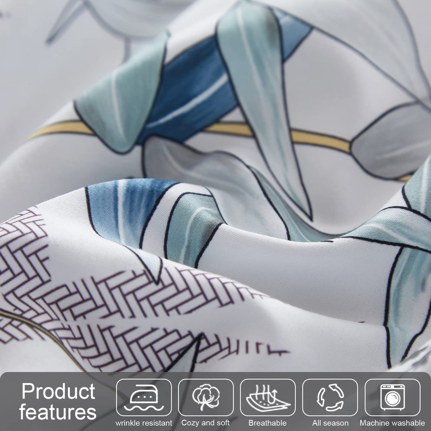 LXWORX Comforter Set Queen Size - 7 Pieces Bed in a Bag, Bedding Set, Soft Lightweight Microfiber White Comforter Sets with Sheets and Pillows (White,Queen)