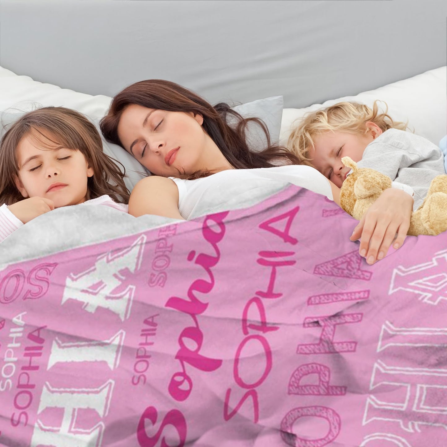 Custom Name Blanket, Personalized Throw Blanket with Names for Teen Girls Boys Kids, Customized Name Throw Blanket Customizable Gift for Kids Baby Adult Women Men Christmas Birthday - Printed in USA