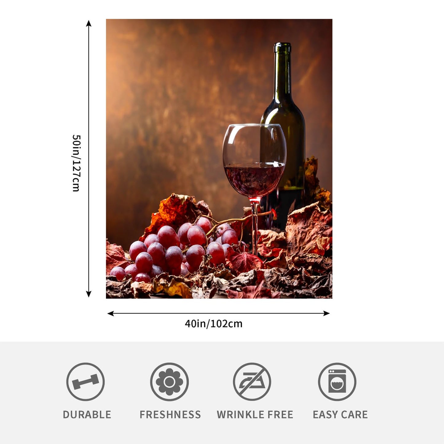 Wine Blanket 40" x 50" Grapes Glasses Burgundy Brown Super Soft Bedding Fleece Throw Blanket Microfiber Flannel Blankets Couch Sofa Warm Lightweight for Boys Girls