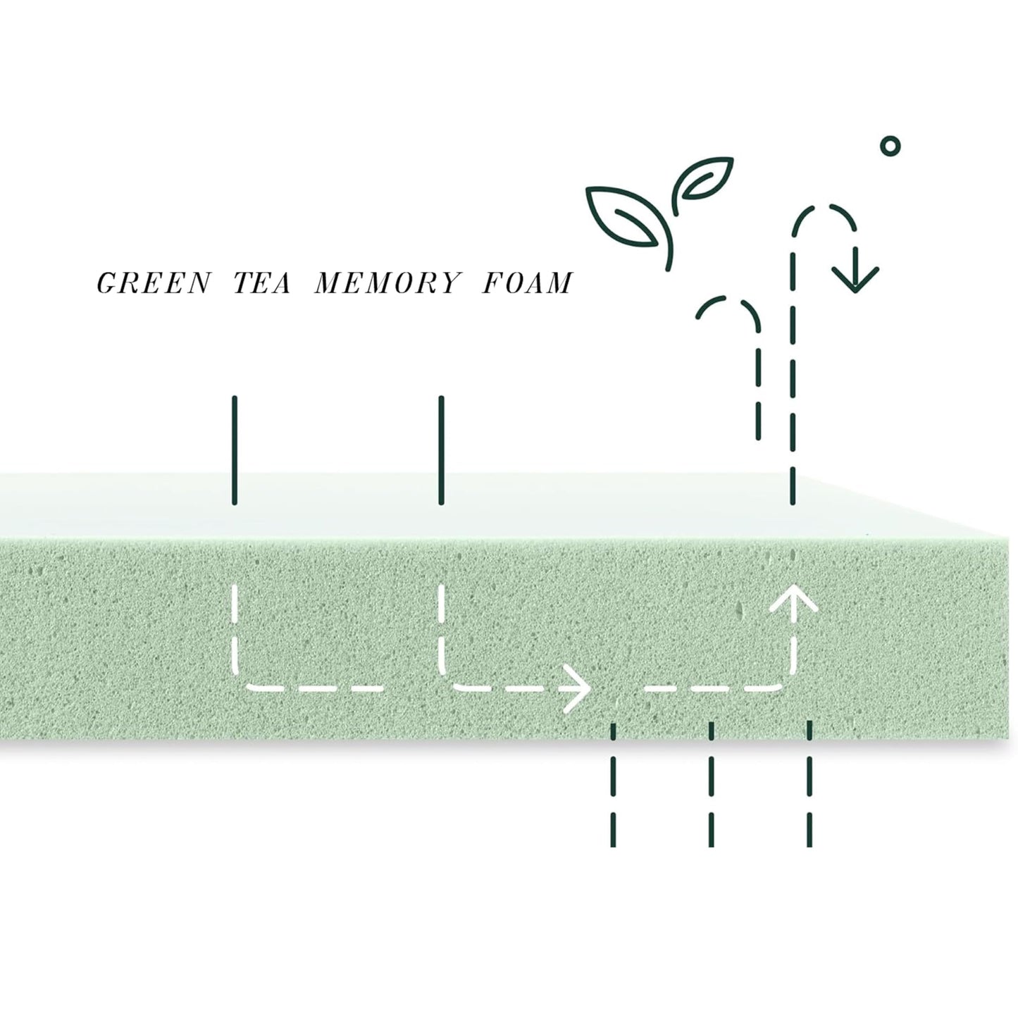 6-Inch Twin Memory Foam Mattress in a Box, Green Tea & Charcoal Infused, Pressure-Relieving Support, Fiberglass Free, White, 75" x 39" x 6" (Bed Not Included)