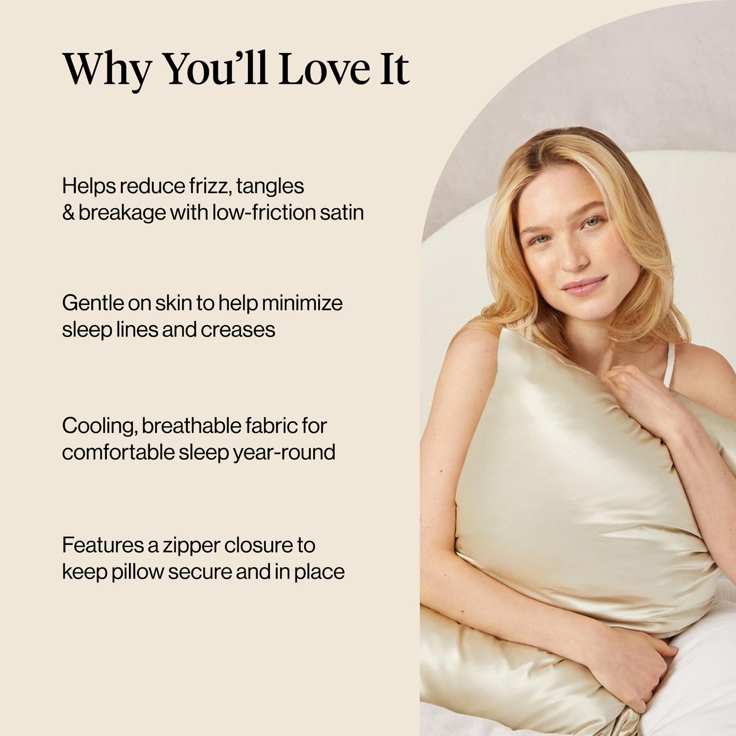 Kitsch Satin Pillowcase with Zipper for Hair & Skin - Softer Than Silk Pillow Cases, Smooth Cooling Satin Pillow Case, Wrinkle-Free, Machine Washable - Pillow Cases Standard Size (19x26) - Sage
