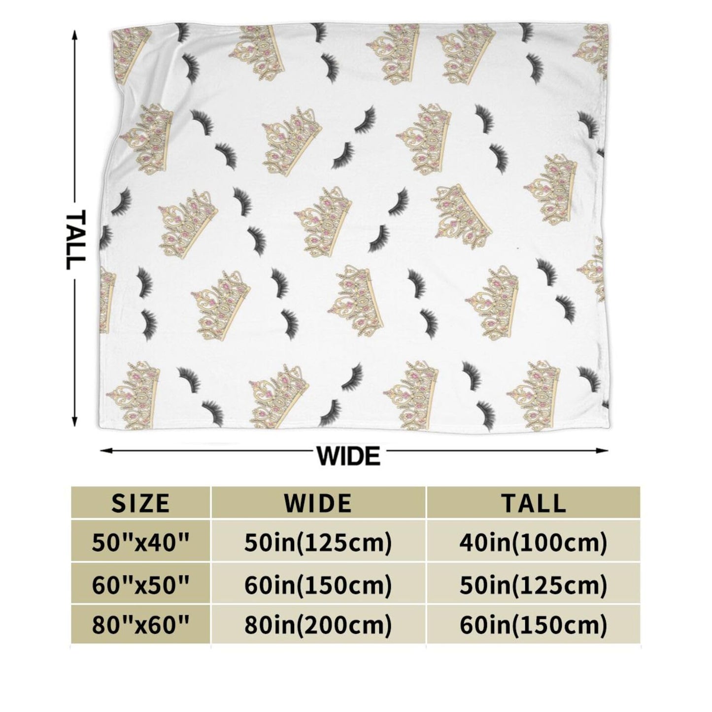 Ultra Soft Cute Lash Decor Blanket Eyelash Blanket Flannel Throw Blanket Bedding Suitable for Travel Camping Living Room Sofa Bedroom Decoration Gifts (Style-5, 50inx40in)