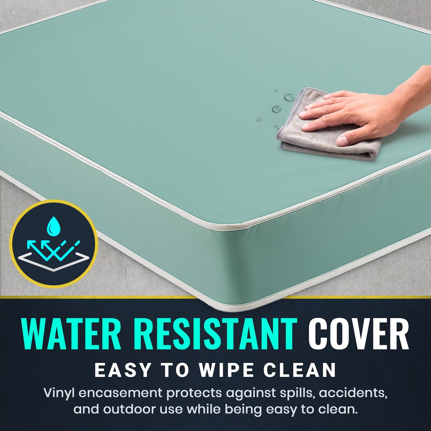 FORTNIGHT BEDDING 3-Inch Foam Mattress with Water Resistant Vinyl Cover, Firm Mattress, Sleep Mattress for Kids and Adults, Mattress in a Box CertiPUR-US Certified, Made in USA (Narrow Twin)