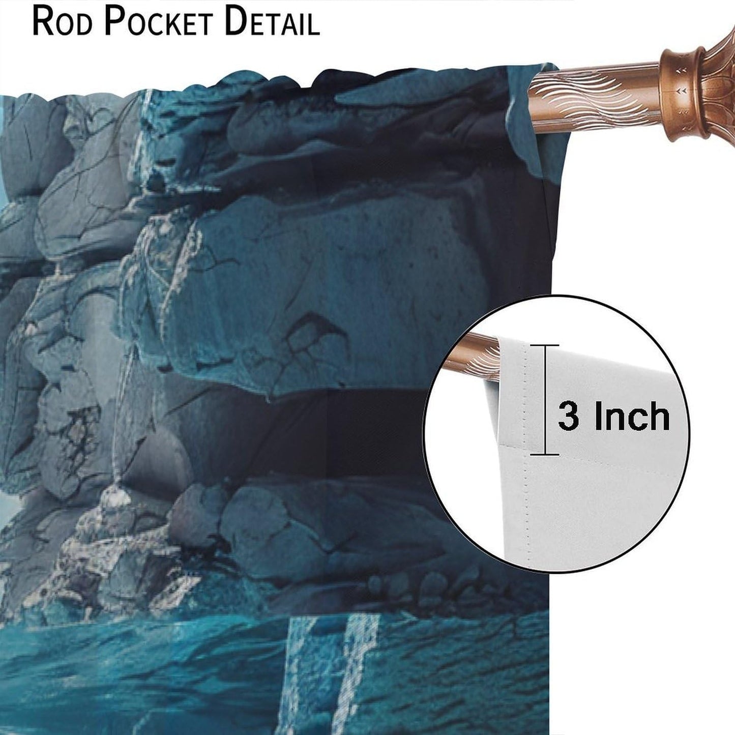 TOWINSFB Nautical Sailboat Shark Blackout Curtains for Living Room Bedroom, Ocean Rock Coral Fish Scenery Window Curtains Rod Pocket Thermal Insulated Window Drapes, 2 Panels, Each 21W x 45L