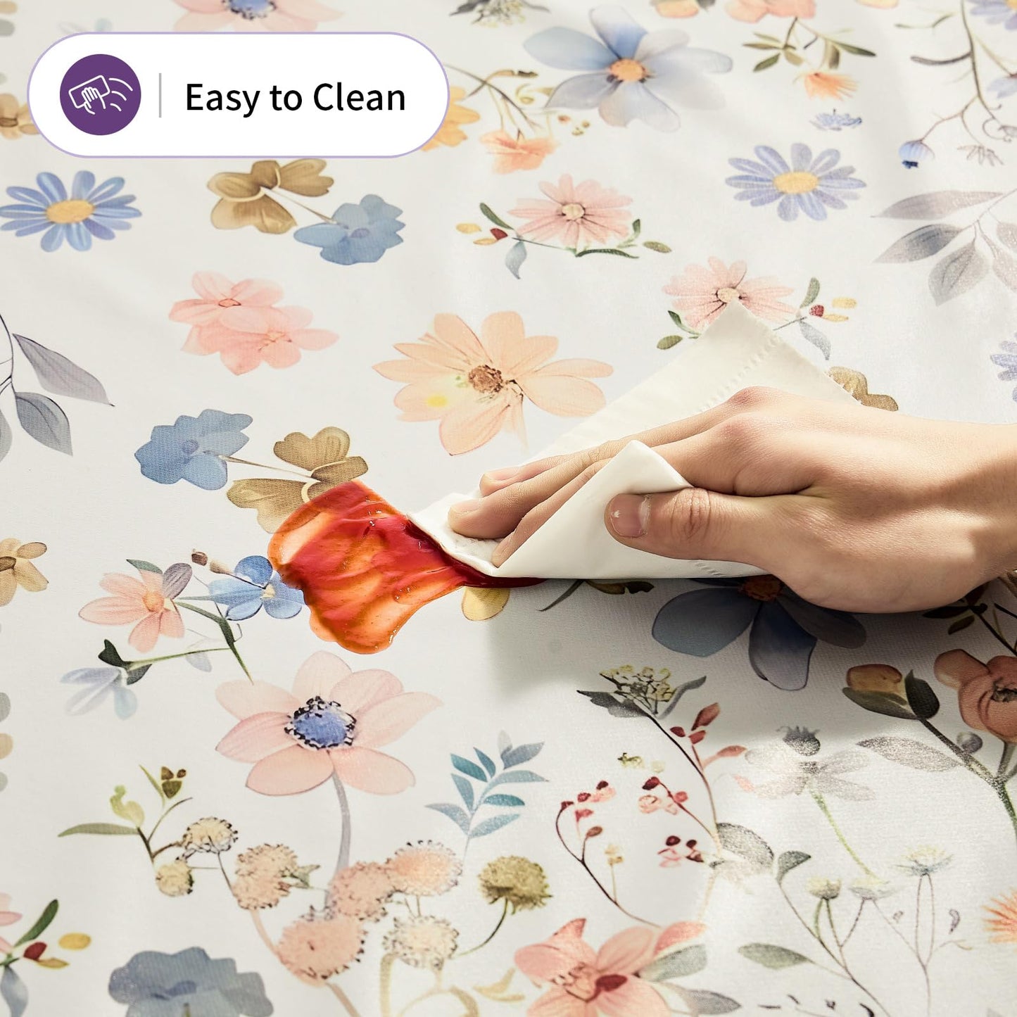 JHBPPG Heavy Duty Vinyl Table Cloth 55 * 108 Rectangular, Oil Proof Thick PVC Table Cover, Wipeable, Waterproof & Heat Resistant - Summer Tablecloth