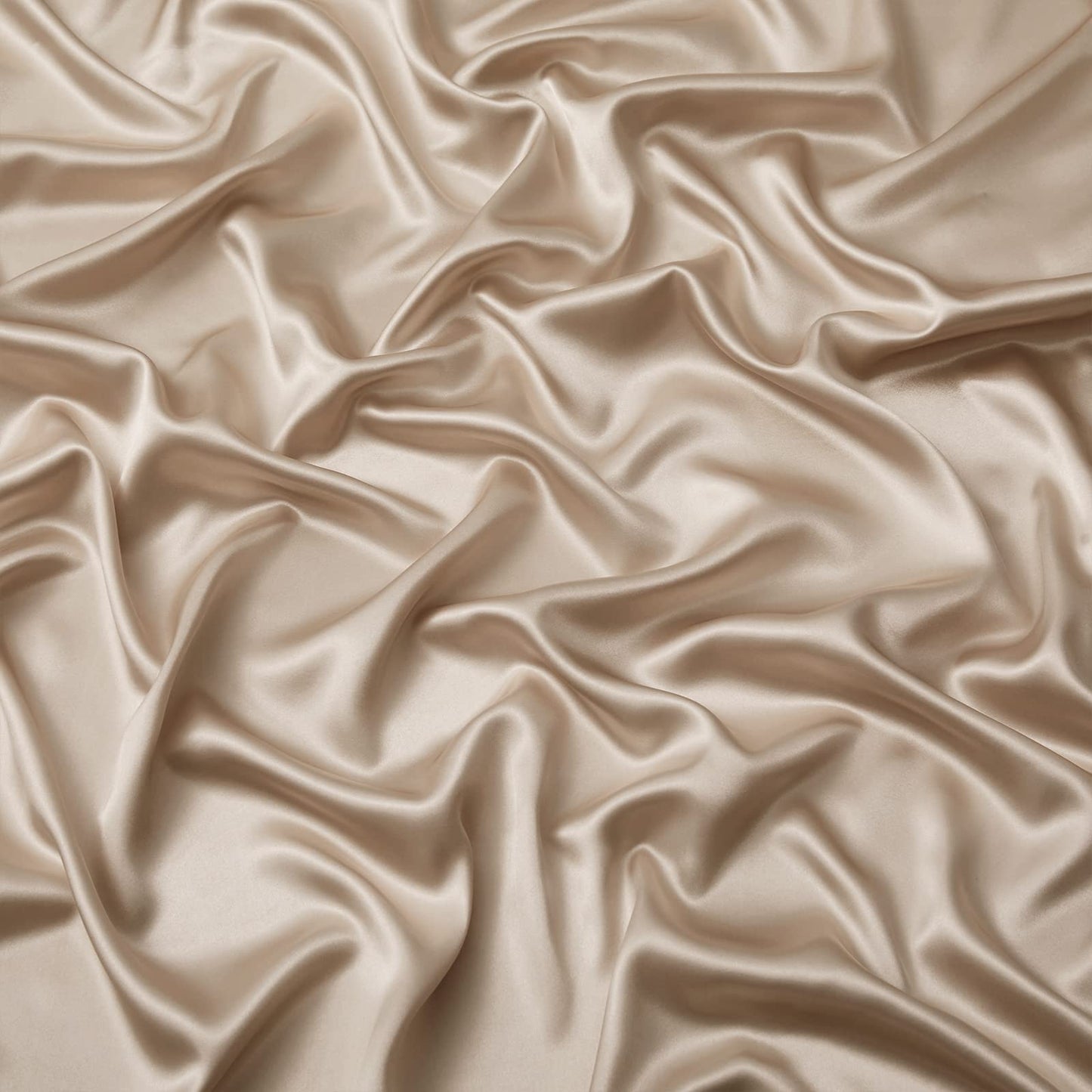 VACVELT 3pcs Extra Deep Pocket Satin Fitted Sheet Set Queen Bed Set, Beige Bottom Sheet Fit 18-24 Inch Deep Pocket Mattress, Silky Bedding Set Soft & Ultra Deep Fitted Sheet & 2 Pillowcase