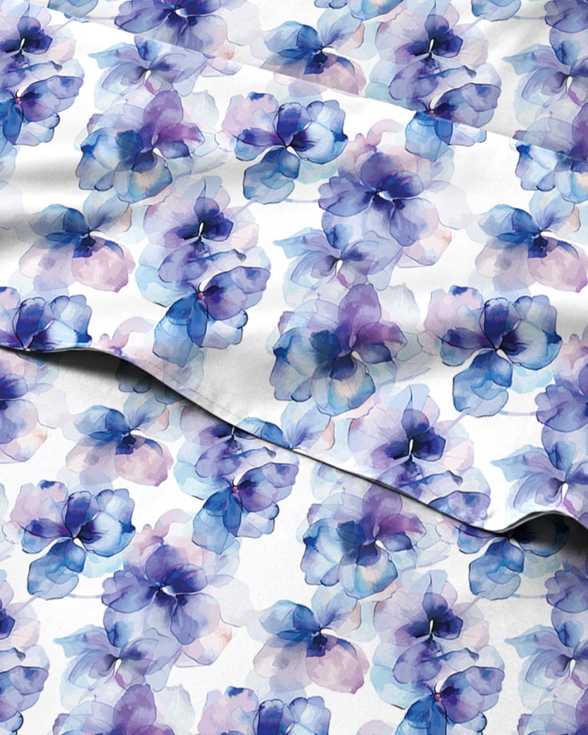 Floral Sheets - Flower Print Bed Sheet Set - 1 Flat, 1 Fitted & 2 Pillowcases w/ Deep Pockets - Comfy, Cozy, Wrinkle & Fade Free - Boho Botanical Bedding - Soft, Breathable & Cooling - Full Size Set