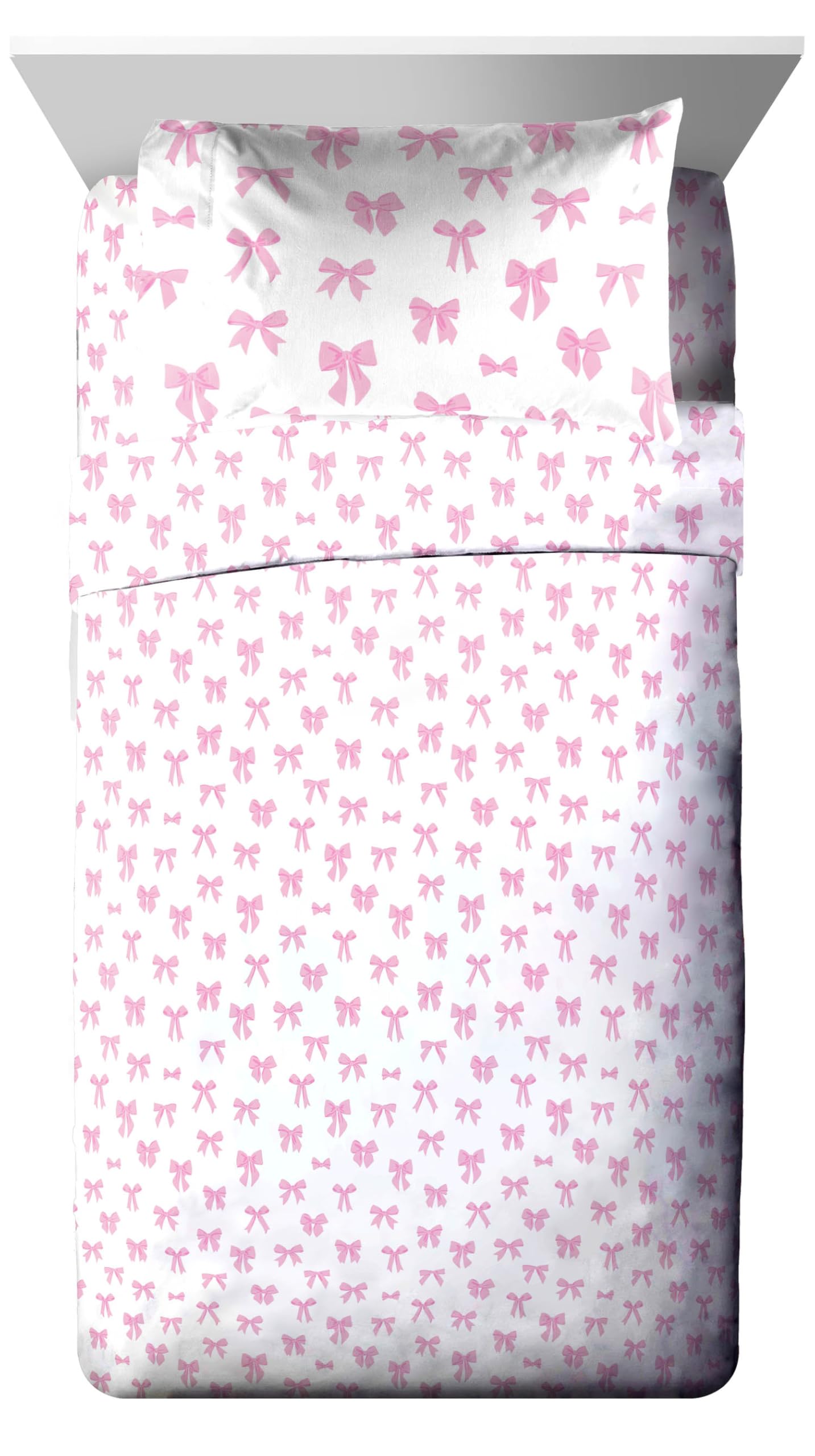 Jay Franco Kids Bed Set, Pink, Cowgirl Boots & Bows, 5 Piece Twin