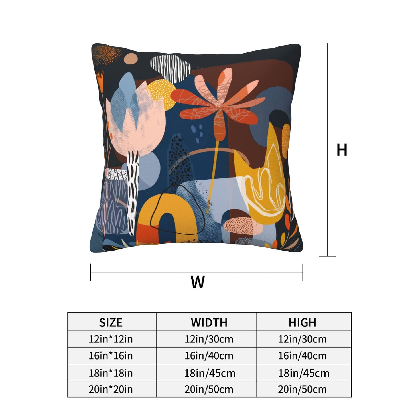 Zntuv Abstract Art Throw Pillow Covers 18 X 18 Inch Set of 4 Decorative Cushion Cover Home Decor for Sofa Chair Couch Bedroom Living Room