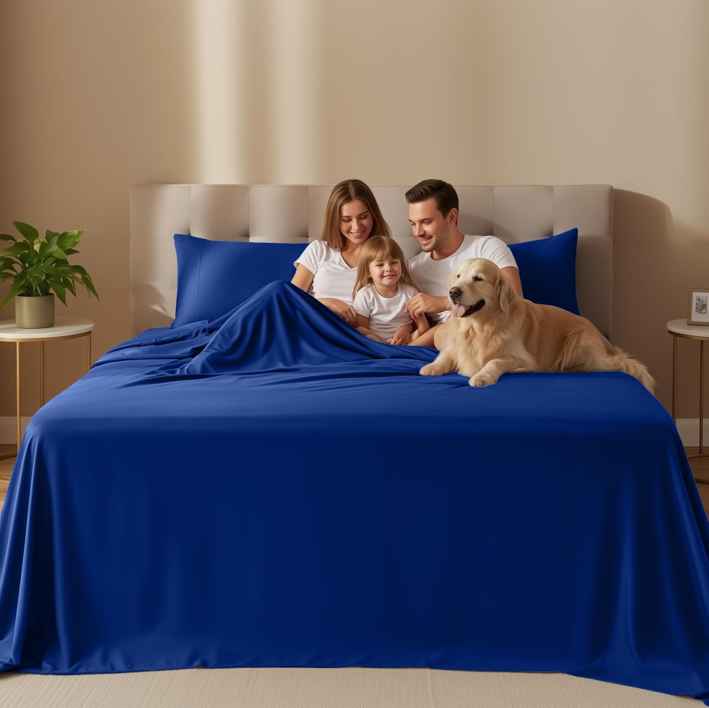 Utopia Bedding Twin Sheet Set – 3 Piece Bed Sheets for Twin Size Bed, Soft and Breathable Microfiber, Includes 1 Fitted Sheet, 1 Flat Sheet and 1 Pillowcase – Oeko Tex (Royal Blue)