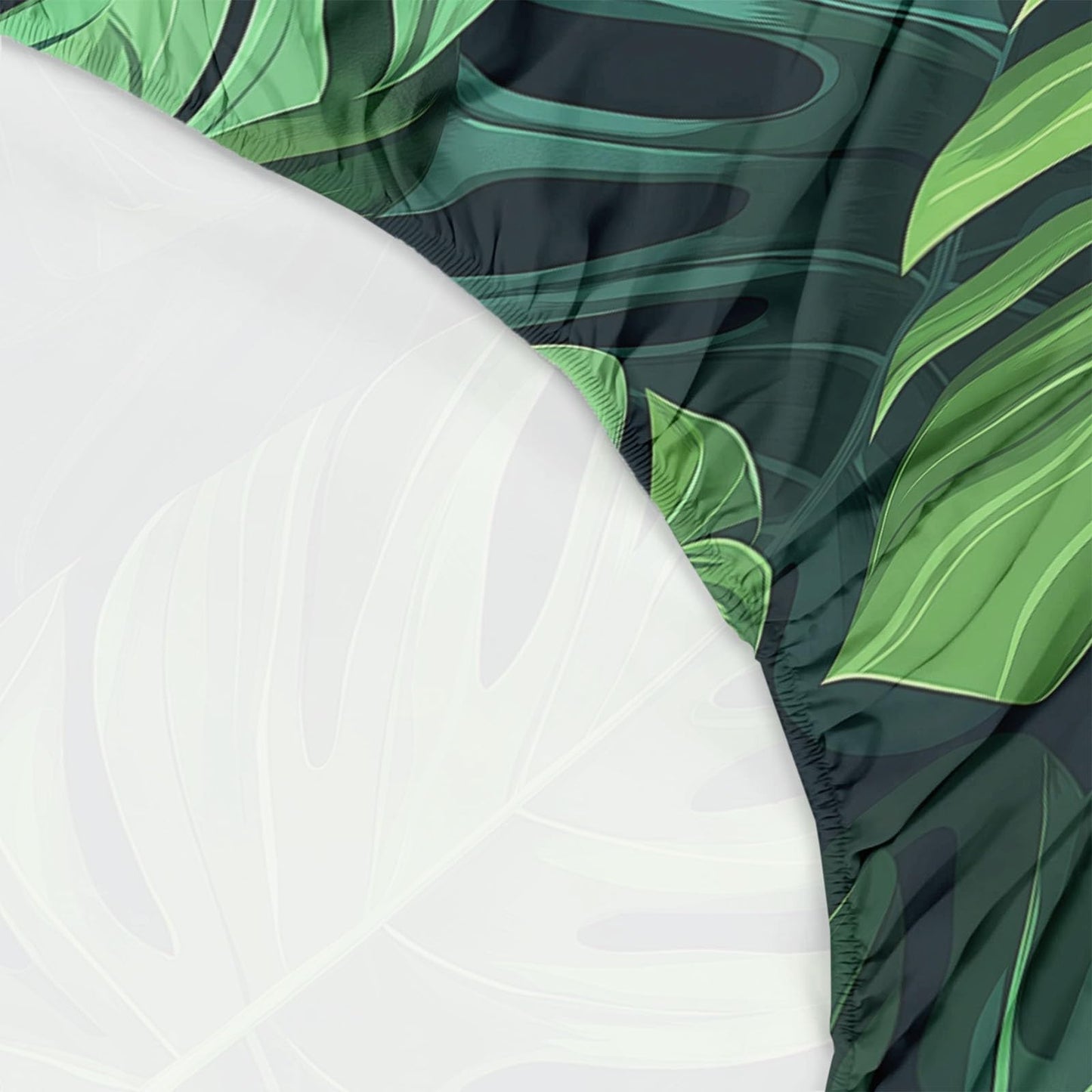 Plant Palm Leaves Sheets King Ultra Soft Bed Sheets, Plant Tropical Monstera Printed Sheet Set, Microfiber 16" Deep Pocket Sheets 4 Piece, Elegant Comfort Luxury Soft Bed Sheet
