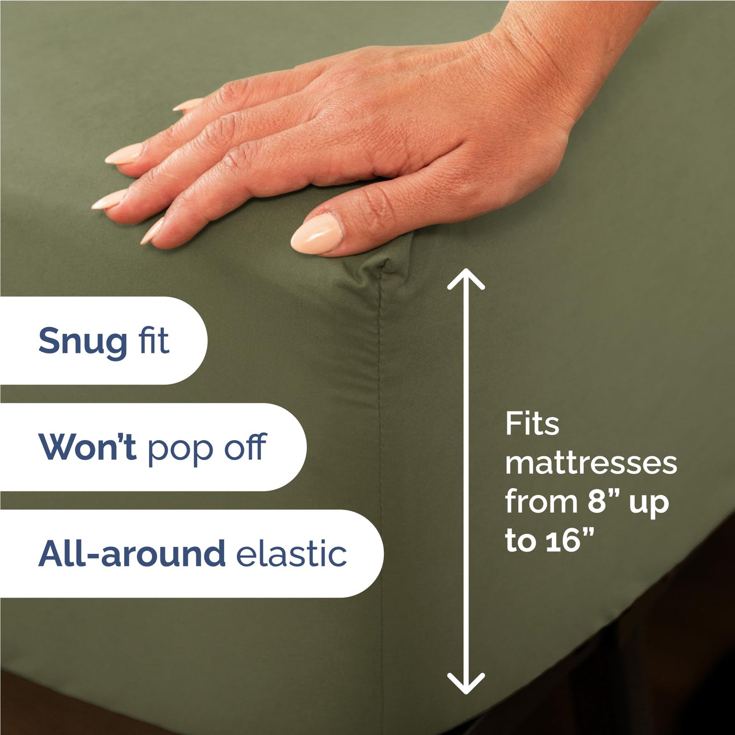 Full Size 4 Piece Sheet Set - Comfy Breathable & Cooling Sheets - Hotel Luxury Bed Sheets for Women and Men - Deep Pockets, Easy-Fit, Soft and Wrinkle Free Sheets - Sage Green Oeko-Tex Bed Sheet Set