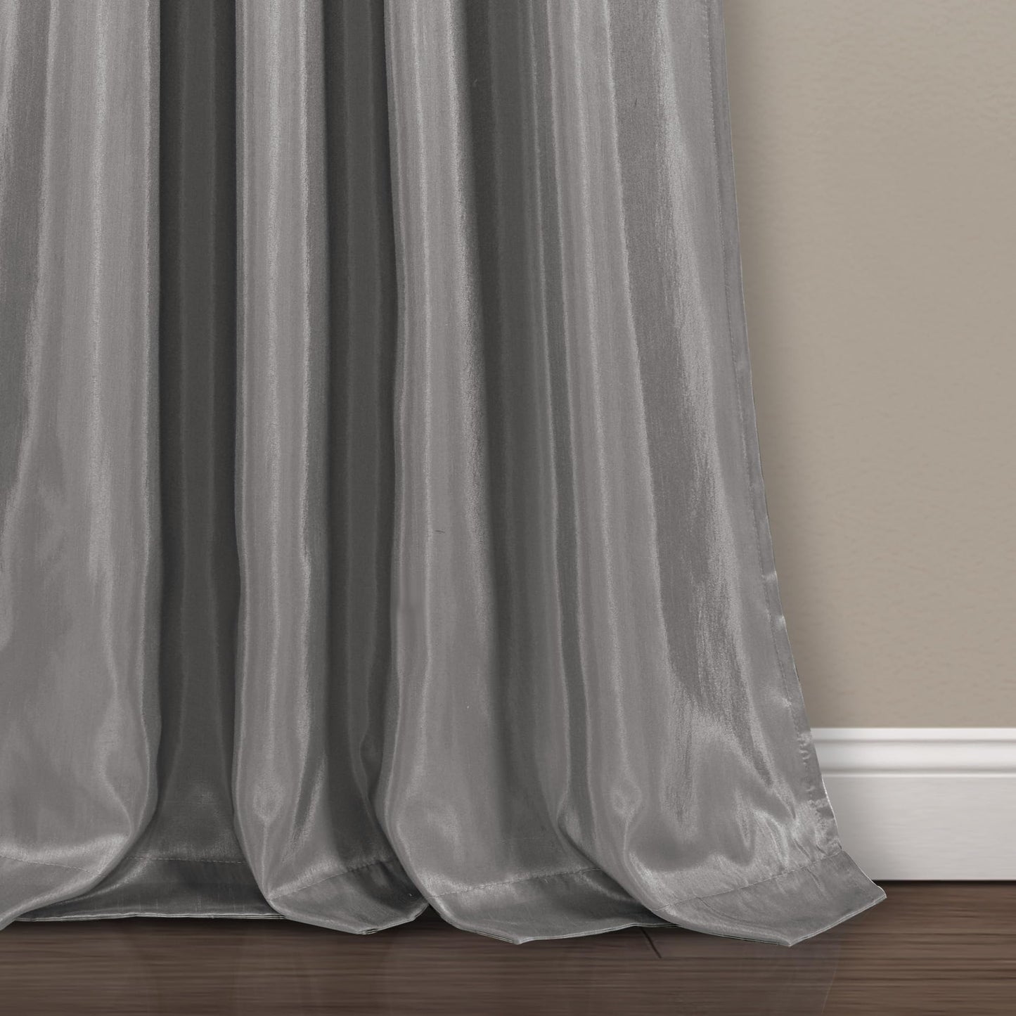 Lush Decor Night Sky Window Curtain Panel, Single 42"W x 84"L Black & Gray - Sequin Backdrop Curtain - Room Darkening Curtains For Bedroom - Glam Decor