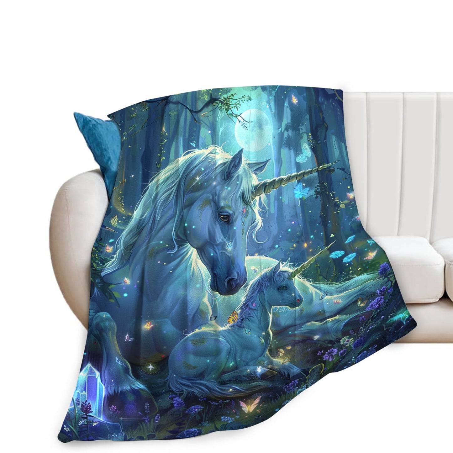 Tijuboni Unicorn Throw Blanket Unicorn Gifts for Girls Women Boys Men Kids Adults Soft Flannel Fleece Blanket for Couch Sofa Bed Home Decor 40"x50"