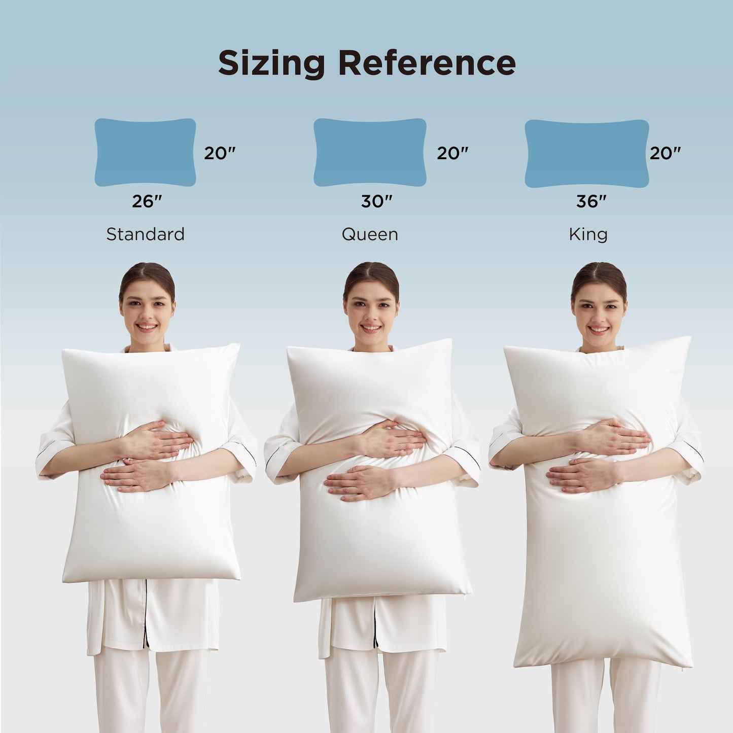 Bedsure Cooling Pillowcase for Hot Sleepers, Silk Like Pillow Case Queen Size Set of 2, Reduce Wrinkles & Frizz-Free Hair, Infused with HA & Ceramides for Skin, Hidden Zipper, Queen, White