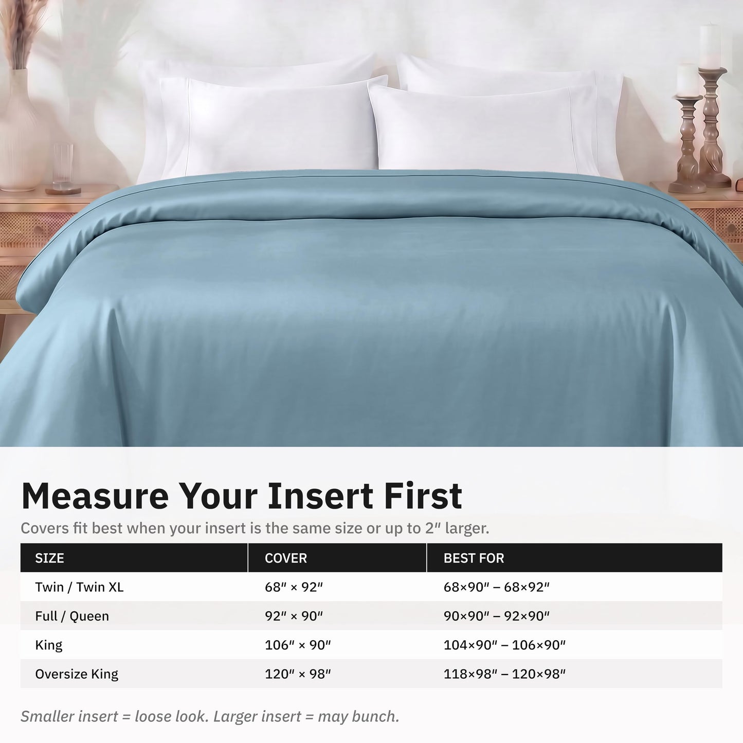 California Design Den Natural 100% Long Staple Cotton Duvet Cover Queen Size/Full Size Only Premium 400 Thread Count Duvet Cover Queen Size Cotton, Soft Weave, Button Closure Corner Ties - Sky Blue