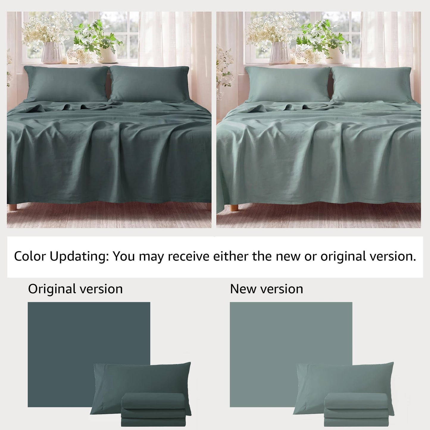 Monbix Queen Comforter Set - 7 Pieces Sage Green Bed in a Bag Queen Bedding Sets with Comforters, All Seasons Comforter Bed Set with Sheets,Pillowcases & Shams