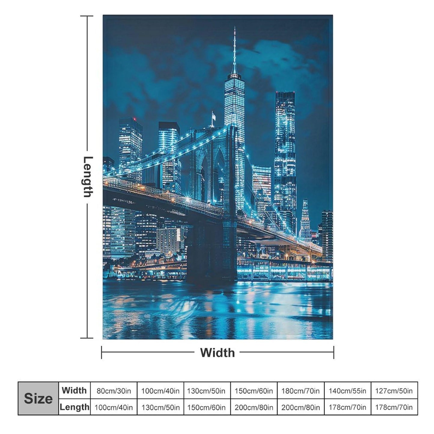 TOWINSFB Neon Light Skyscraper Flannel Throw Blanket, Soft Lightweight Cozy Warm Fantasy Bridge Cityscape Blanket for Couch Bed Travel- 30"x40"
