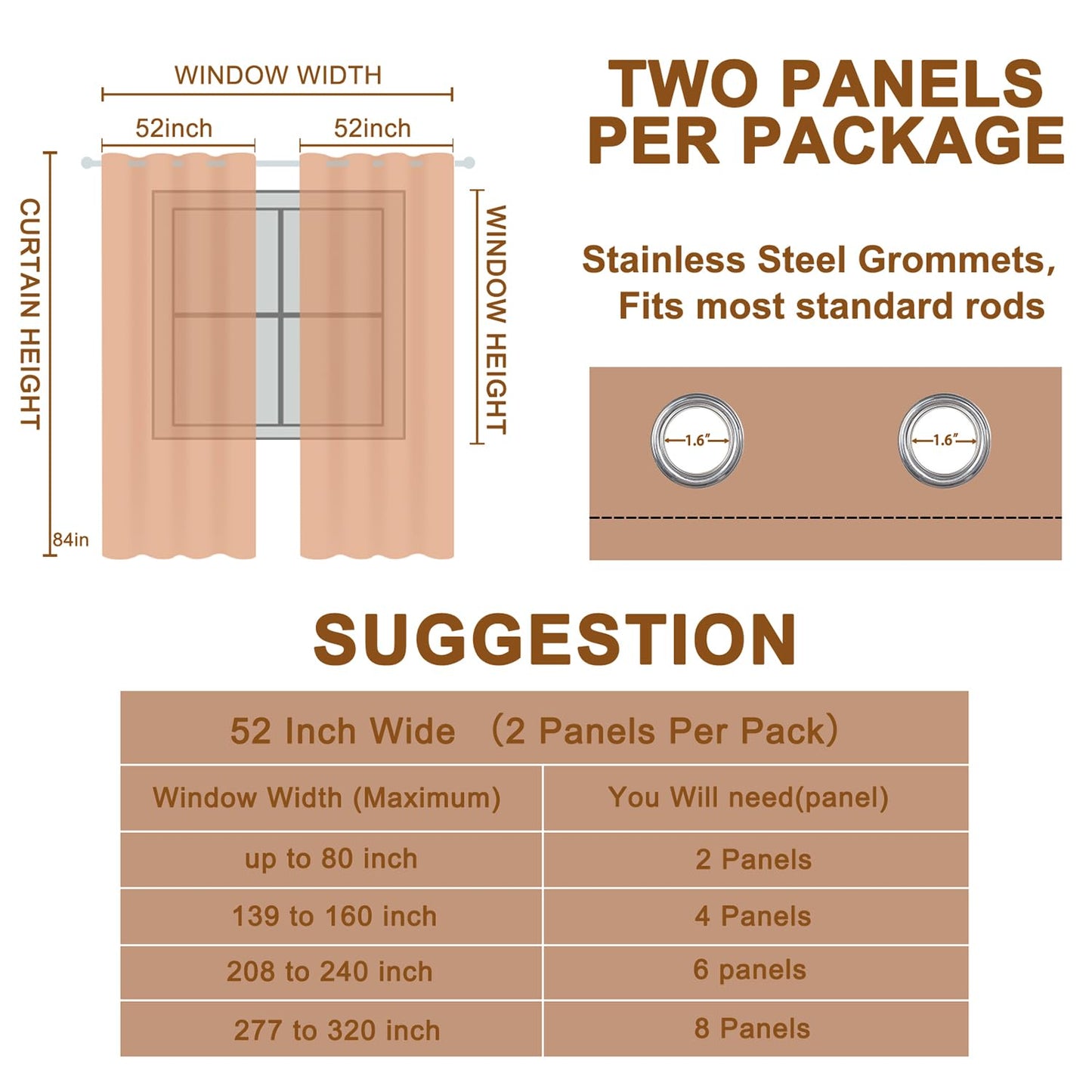 Xiazhilaio Cream and Gold Blackout Curtains 2 Panels Set - Geometric Floral Damask Printed Grommet Window Drapes for Bedroom Living Room, Thermal Insulated Room Darkening Curtains 84 Inches Long