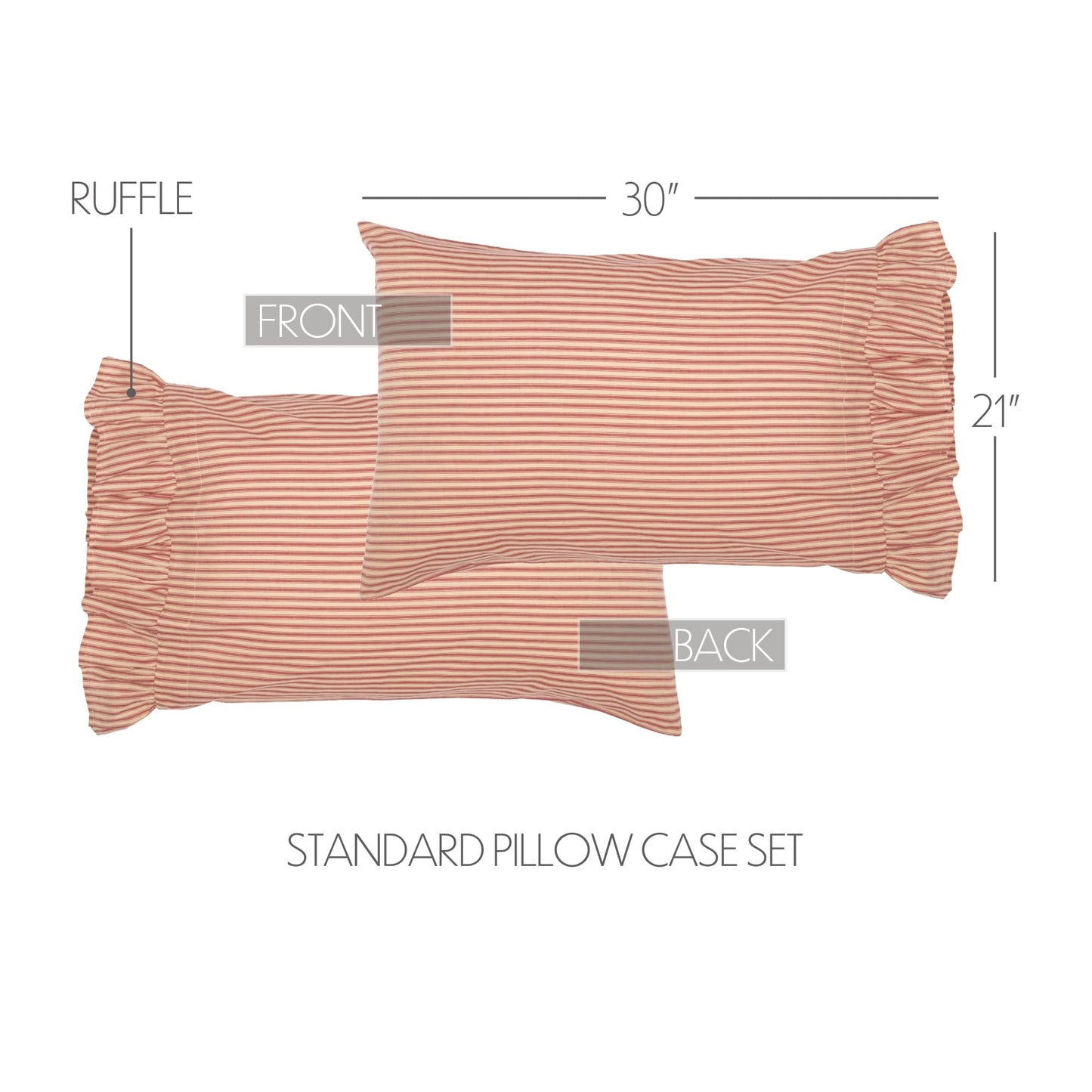 VHC Brands Sawyer Mill Red 5 Piece Queen Quilt Set (1 Queen Quilt, 2 Standard Shams, 2 Standard Pillowcase)
