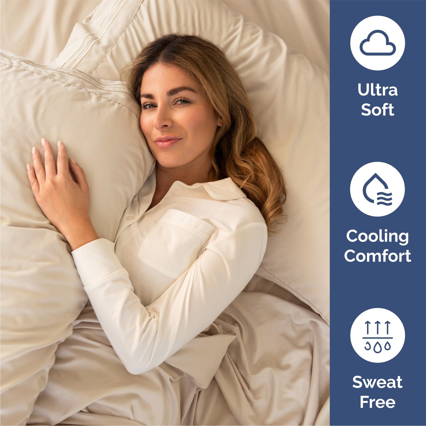 Queen Size 4 Piece Sheet Set - Comfy Breathable & Cooling Sheets - Hotel Luxury Bed Sheets for Women & Men - Deep Pockets, Easy-Fit, Extra Soft and Wrinkle Free Sheets - Wheat Oeko-Tex Bed Sheet Set