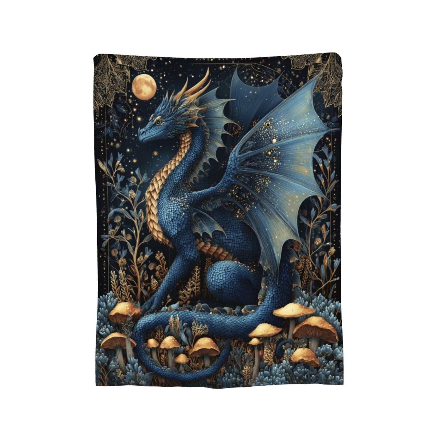 Dragon Blanket Super Soft Warm Fluffy Fleece Flannel Fantasy Animal Throw Blanket Cozy Fuzzy Plush Stuff Bedding Blankets Gifts for Women Kids Boys Girls Adults 50"X40"