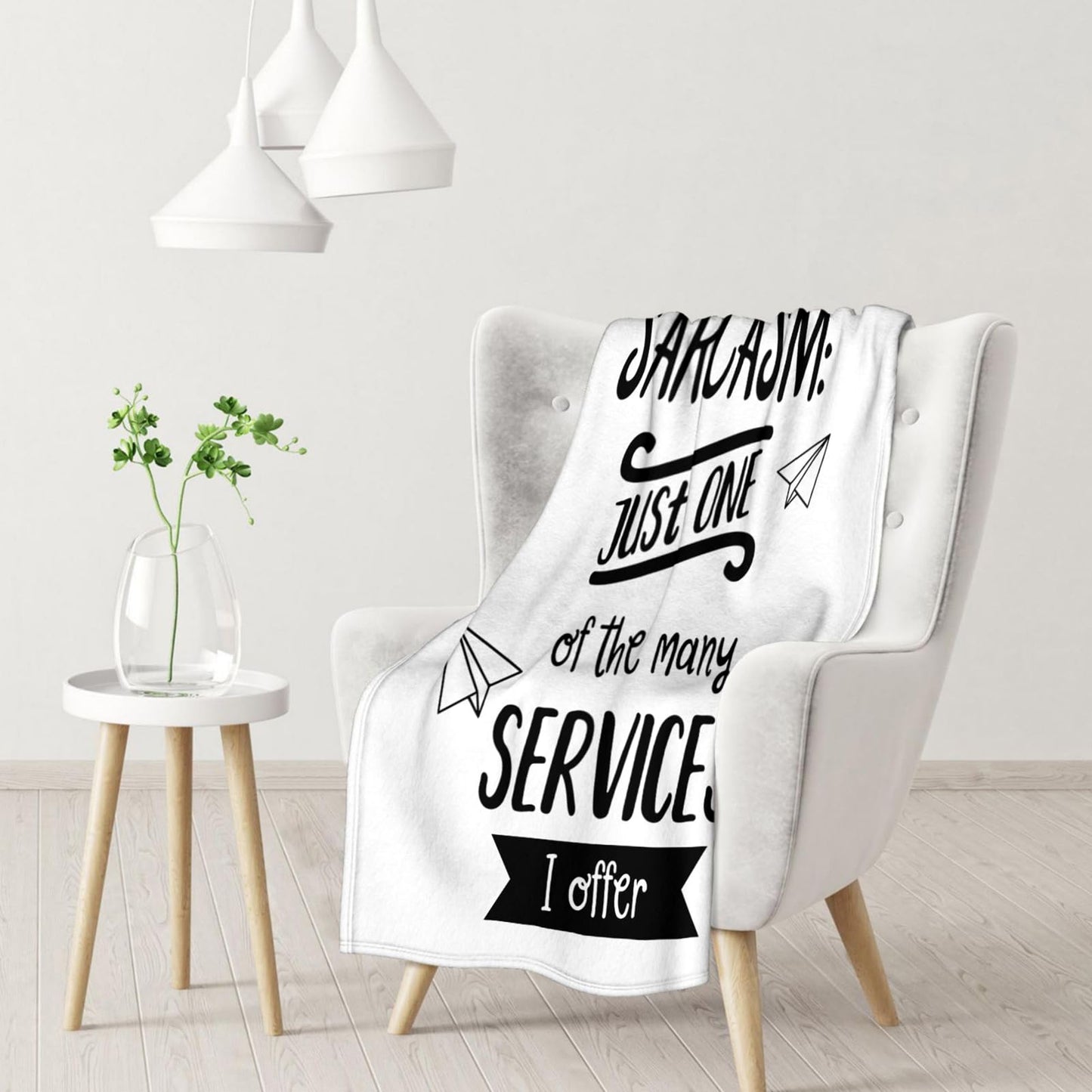 Throw Blanket 40x50 Inch,Funny Calligraphy Quote Cozy Soft Lightweight Fuzzy Flannel Blanket Suitable for Couch Bed Sofa Living Room in All Seasons