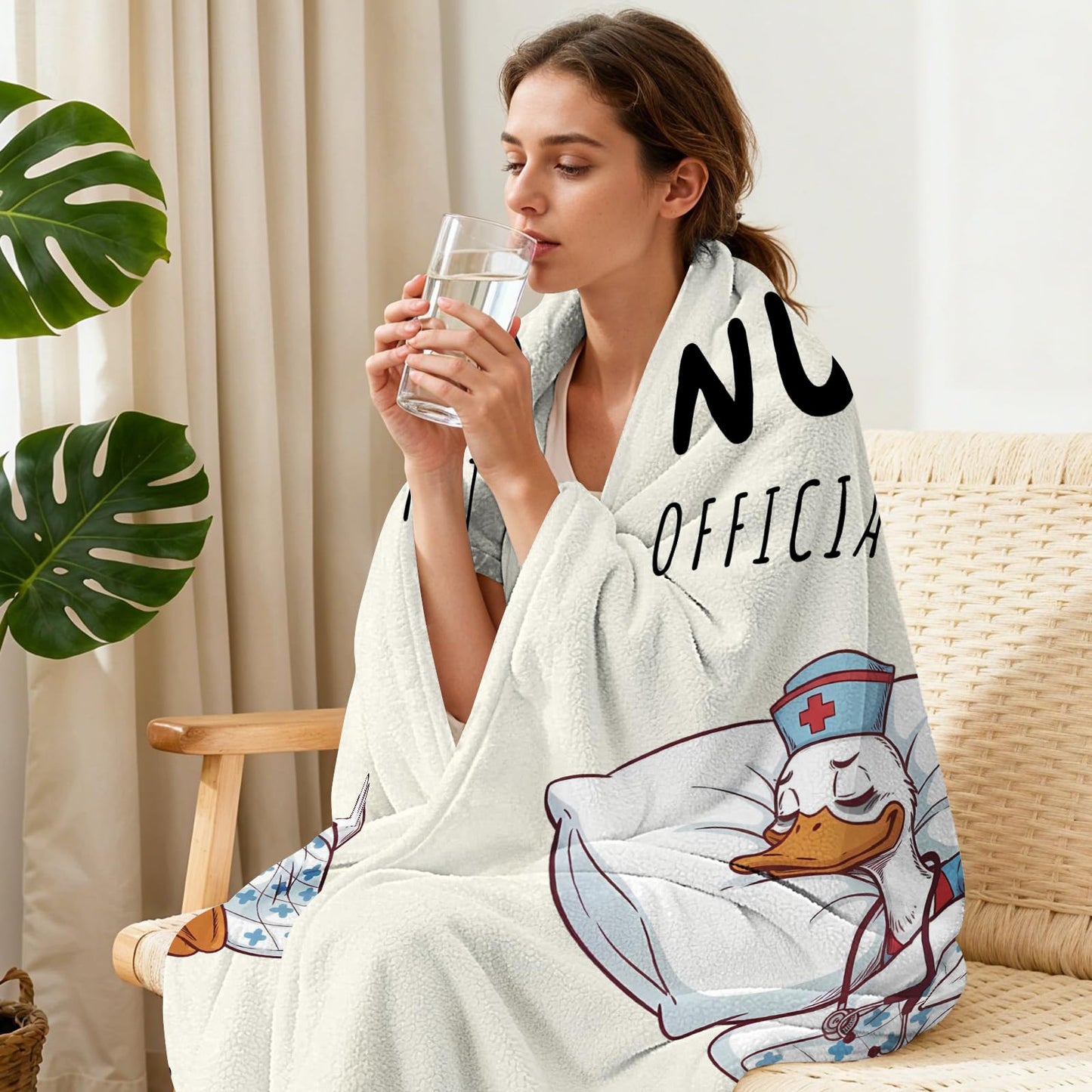 Nurse Gifts for Women, Soft Flannel Blanket, Nursing School Graduate Appreciation Gifts for Nurse Practitioner, Funny Nursing Student Gift Throw Blanket, 60" x 50"