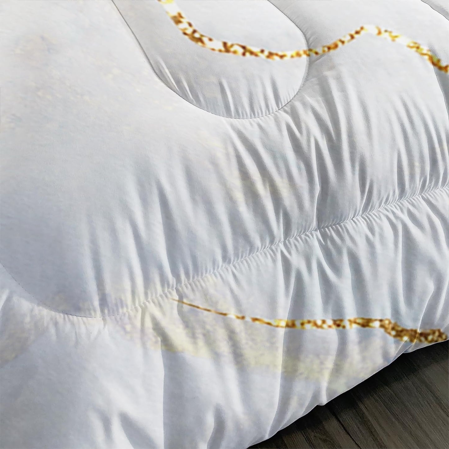 UEVBF Kids Bedding Twin Size Comforter Set,Black and Gold Butterfly Bedding Comforter Sets for Boys Girls Room Decor,Marble Texture Artistic Aesthetic Bedding Sets with 2 Pillowcases.