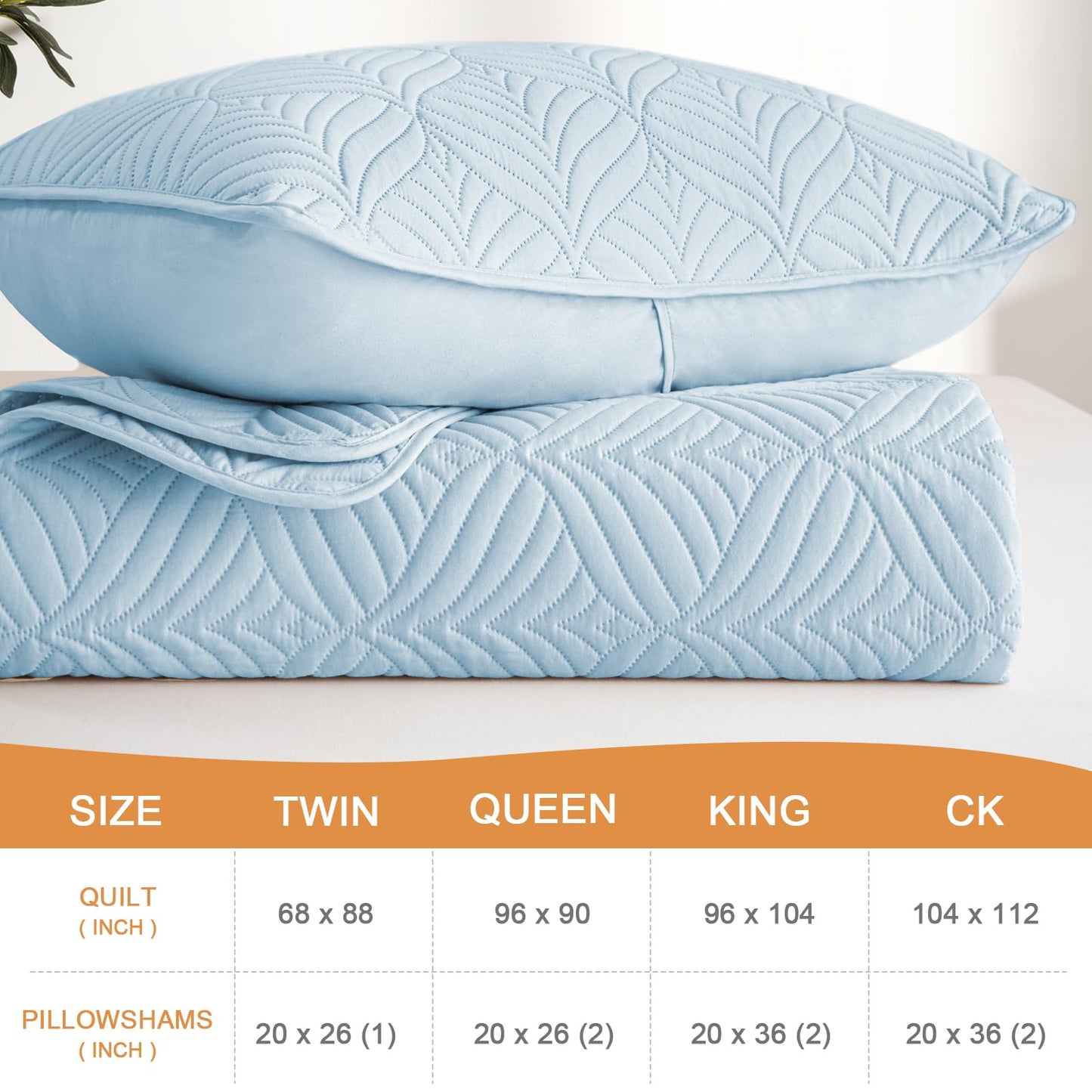 Whale Flotilla Extra Soft Full Queen Quilt Bedding Set, Lightweight Light Blue Bedspreads Quilts Queen Size with Modern Pattern, Reversible 3-Piece Coverlet with 2 Pillow Shames for All Seasons