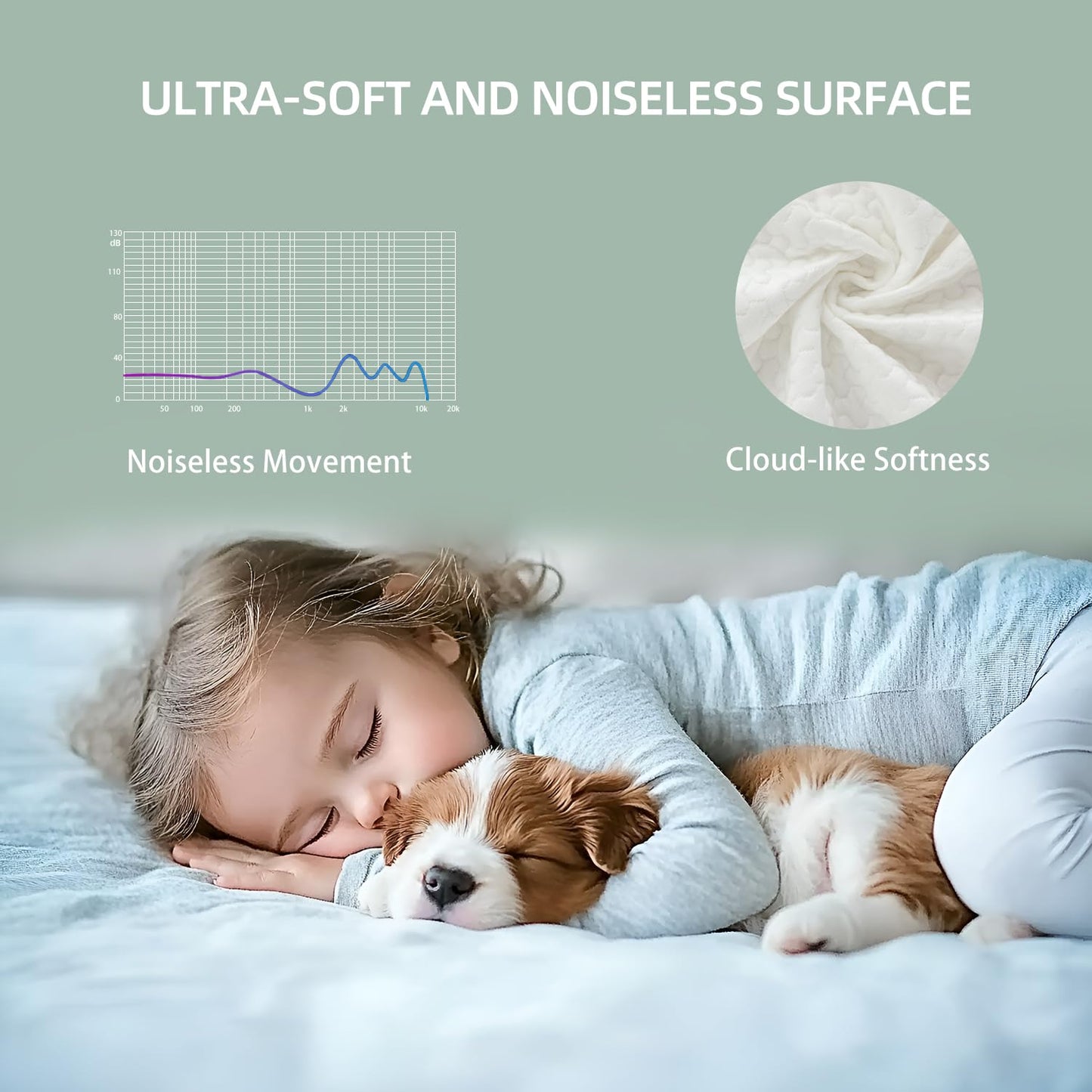 JOSOP 100% Waterproof Queen Mattress Protector,Breathable Cooling 3D Air Bamboo Viscose Mattress Pad Cover,6"-16'' Deep Pocket Fitted Sheet,Noiseless Machine Washable Queen Size Mattress Protector