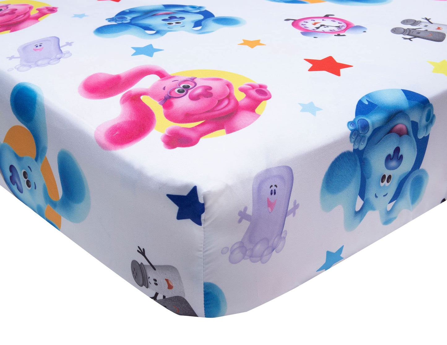 Blue's Clues 4 Piece Toddler Bedding Set - Includes Comforter, Fitted Sheet, Top Sheet, and Pillow Case - Blue's Clues Character Design for Toddler Bed