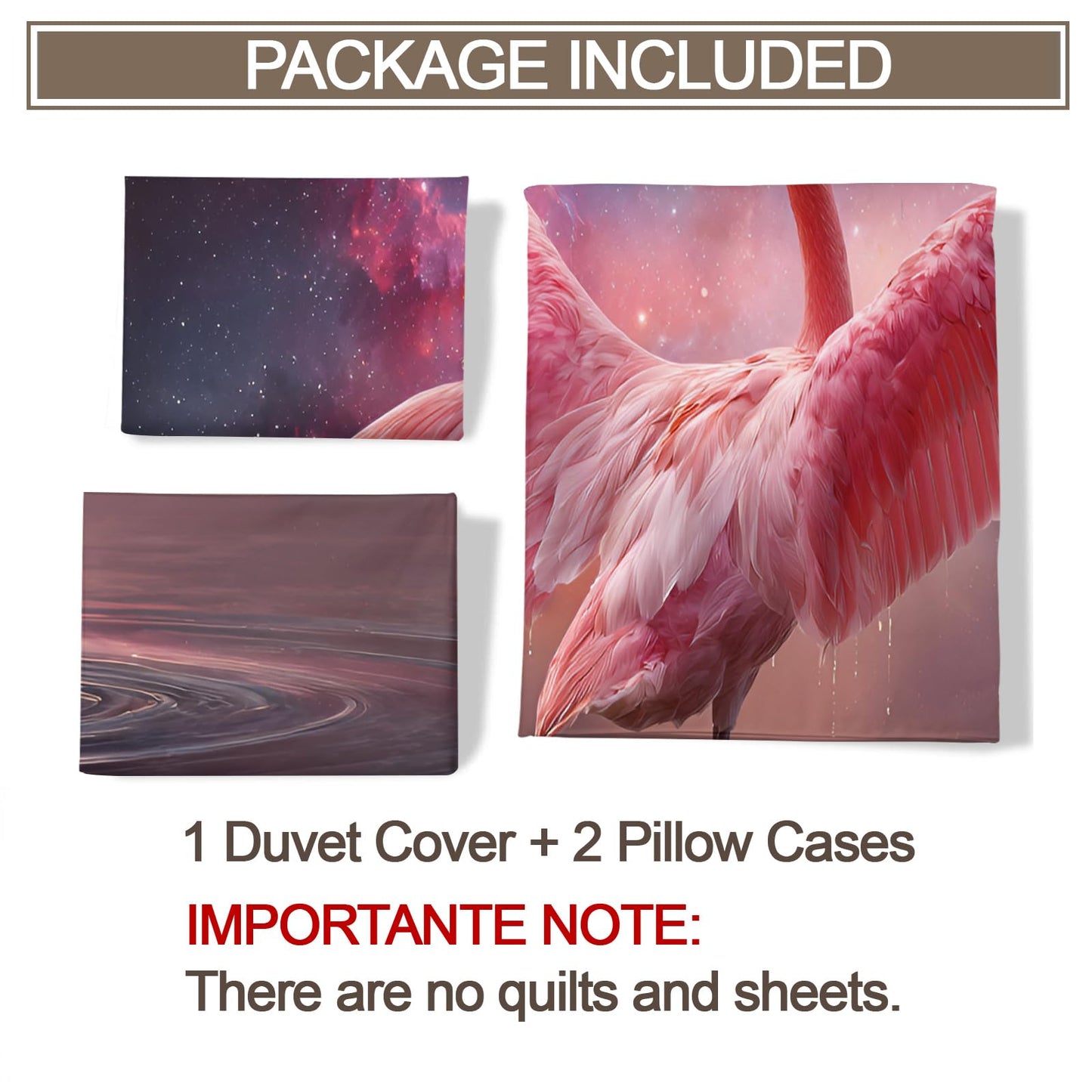ZAOMIR Bird Duvet Cover Set Twin for Kids Teen, Cosmic Nebula Bird Bedding Set 3 Pieces,Soft Breathable Microfiber for Adult Women Men, Starry Sky Fantasy Duvet Cover with 2 Pillowcases