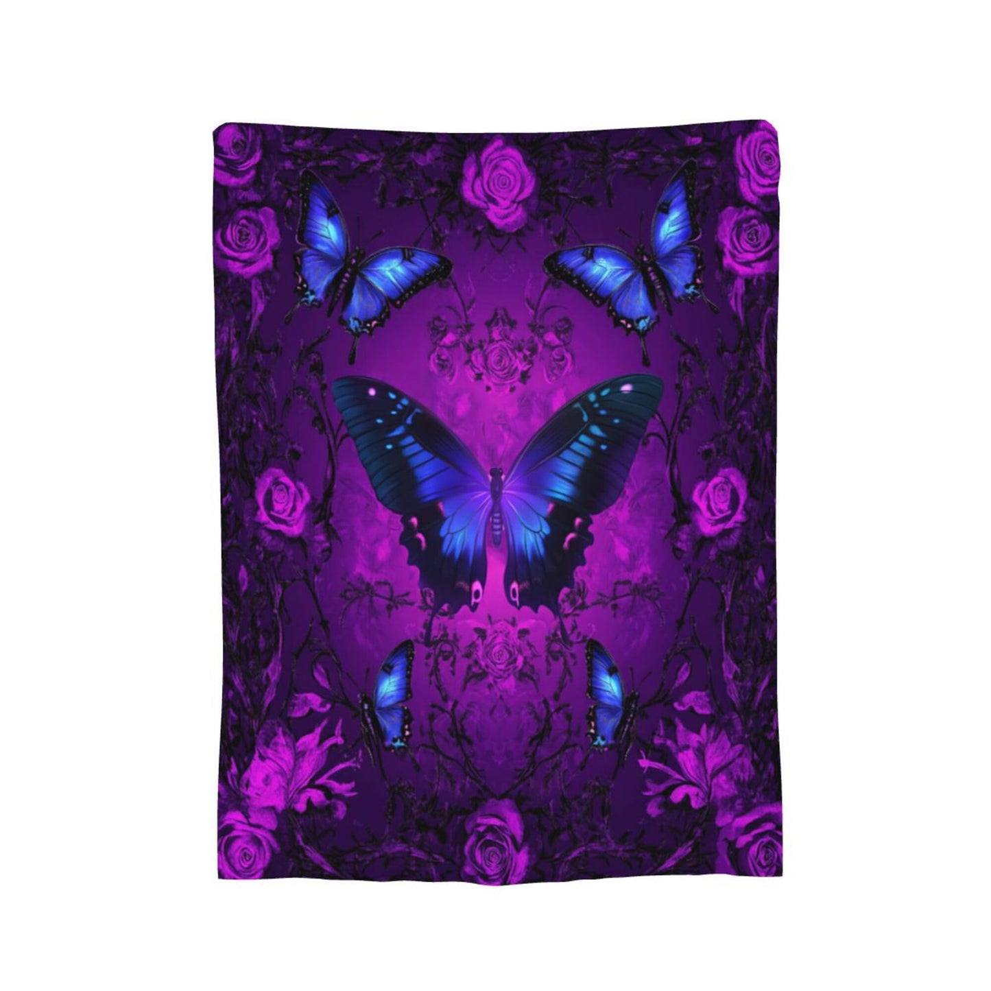 Butterfly Blanket Purple Butterfly Fleece Throw Blanket Super Soft Fuzzy Plush Cozy Warm Butterflies Decor Stuffed Bedding Blankets Gift for Boys Girls Men Women Kids & Adult 50"X40"