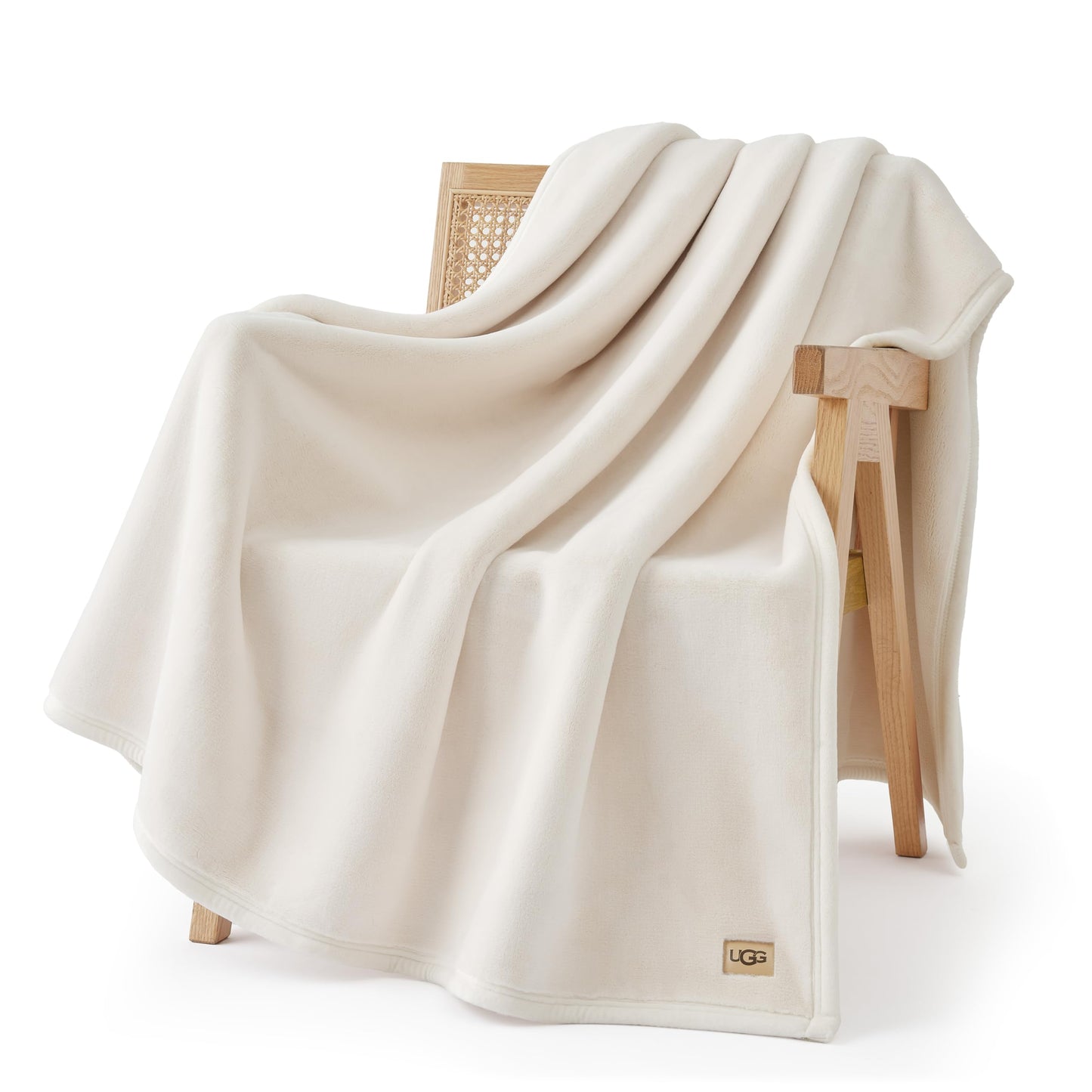 UGG Coco Plush Fleece Throw Blanket – Soft & Cozy Blanket for Couch, Bed & Sofa, Perfect for Home Decor, House Warming Gifts or Luxurious Birthday Gifts for Women, 50" x 70", Off-White Snow