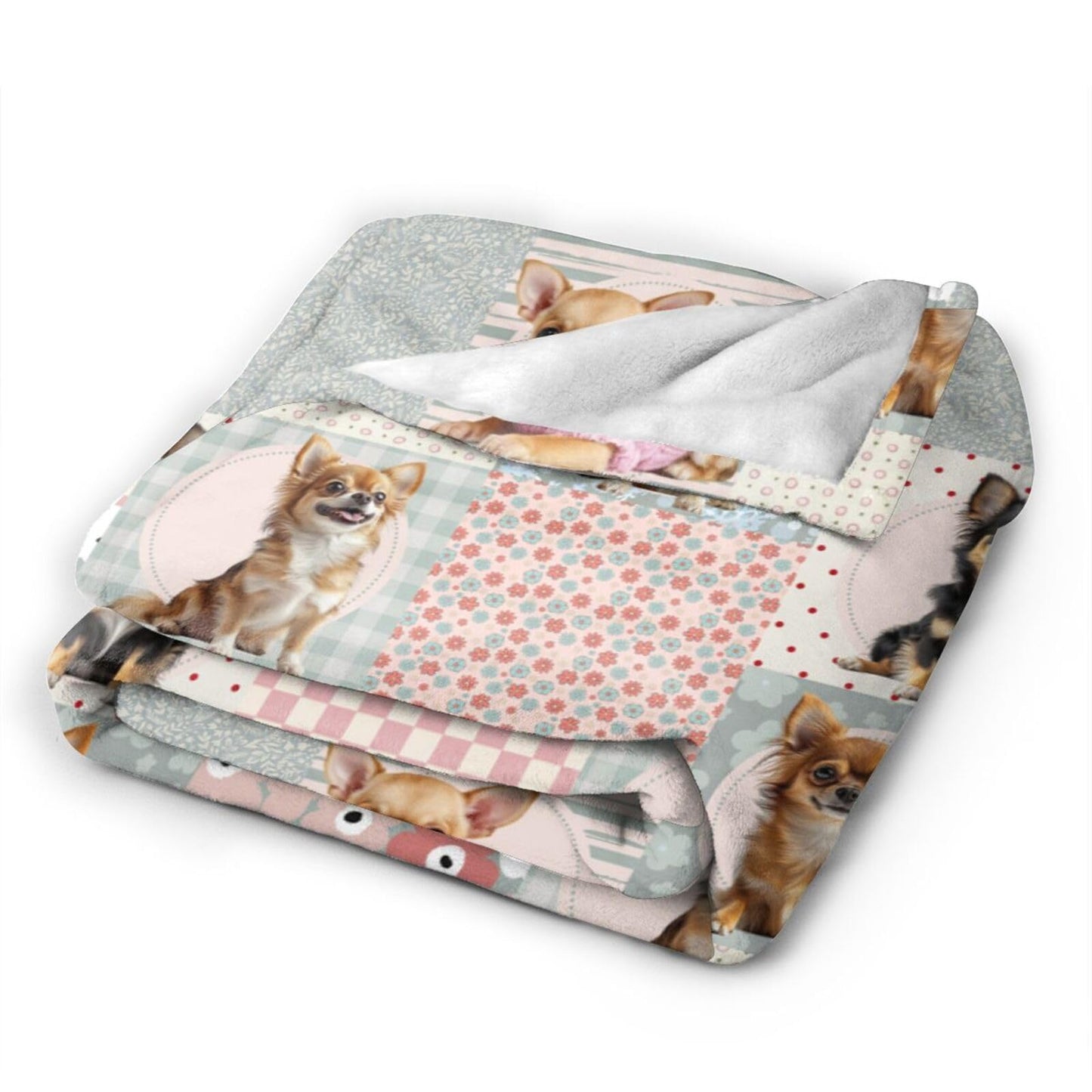 Cute Chihuahua Throw Blanket Chihuahua Dogs Cowboys Flannel Blankets Dog Lover Plush Super Soft Cozy Warm Decor Gifts for Boys Girls Kids Adults Men Women 40" x 50"