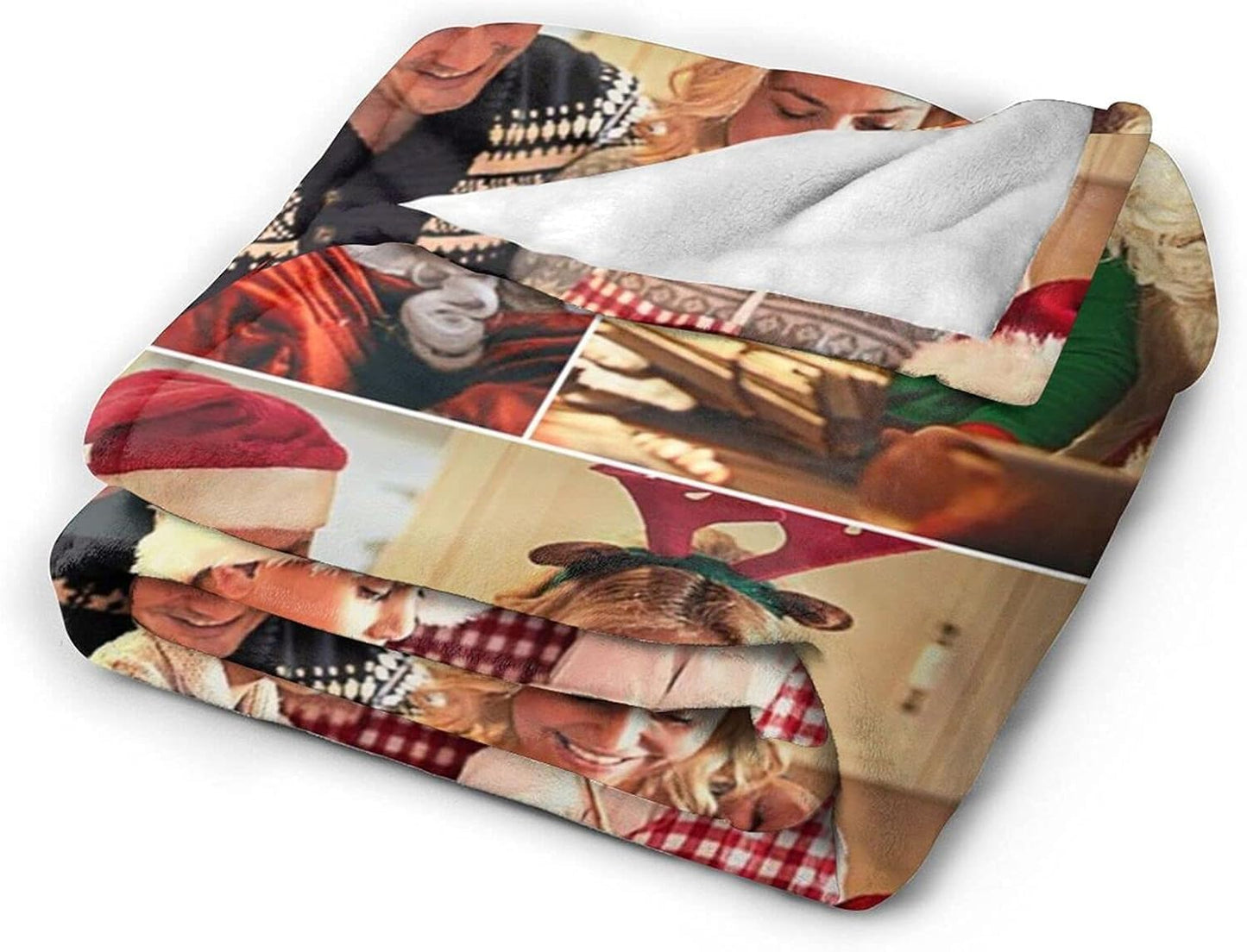 Ships Next Day. Custom Blanket with Photos Text Customized Blanket Personalized Flannel/Sherpa Throw Blankets for Adult Kid Birthday Christmas Halloween Fathers Mothers Valentines Gift - 50"x 60"