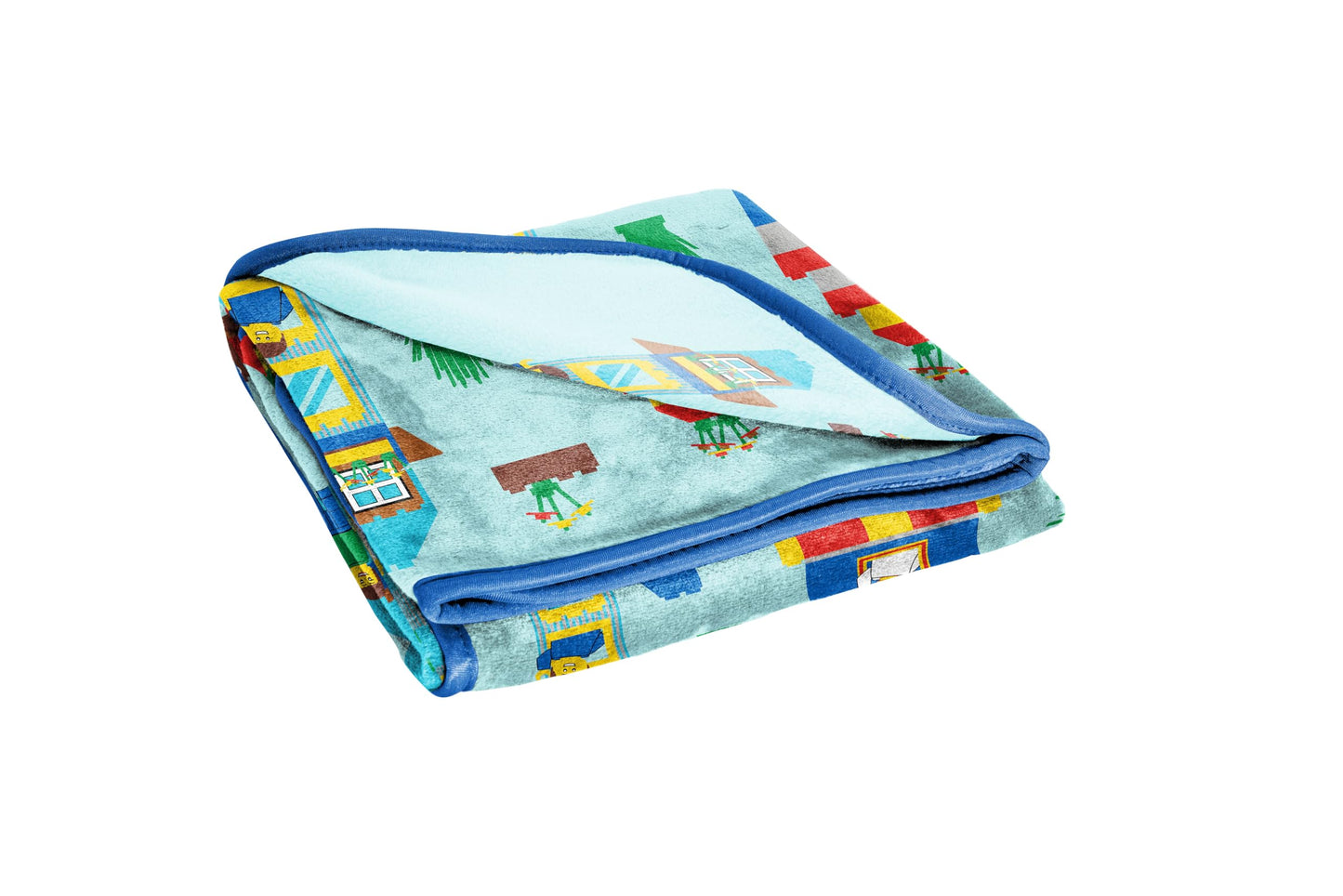 Jay Franco Kids Plush Throw Blanket – Soft & Cozy Fleece Throw for Bedroom & Couch Décor, Official Licensed Product, Blue - LEGO®, 46x60 - Throw Blanket