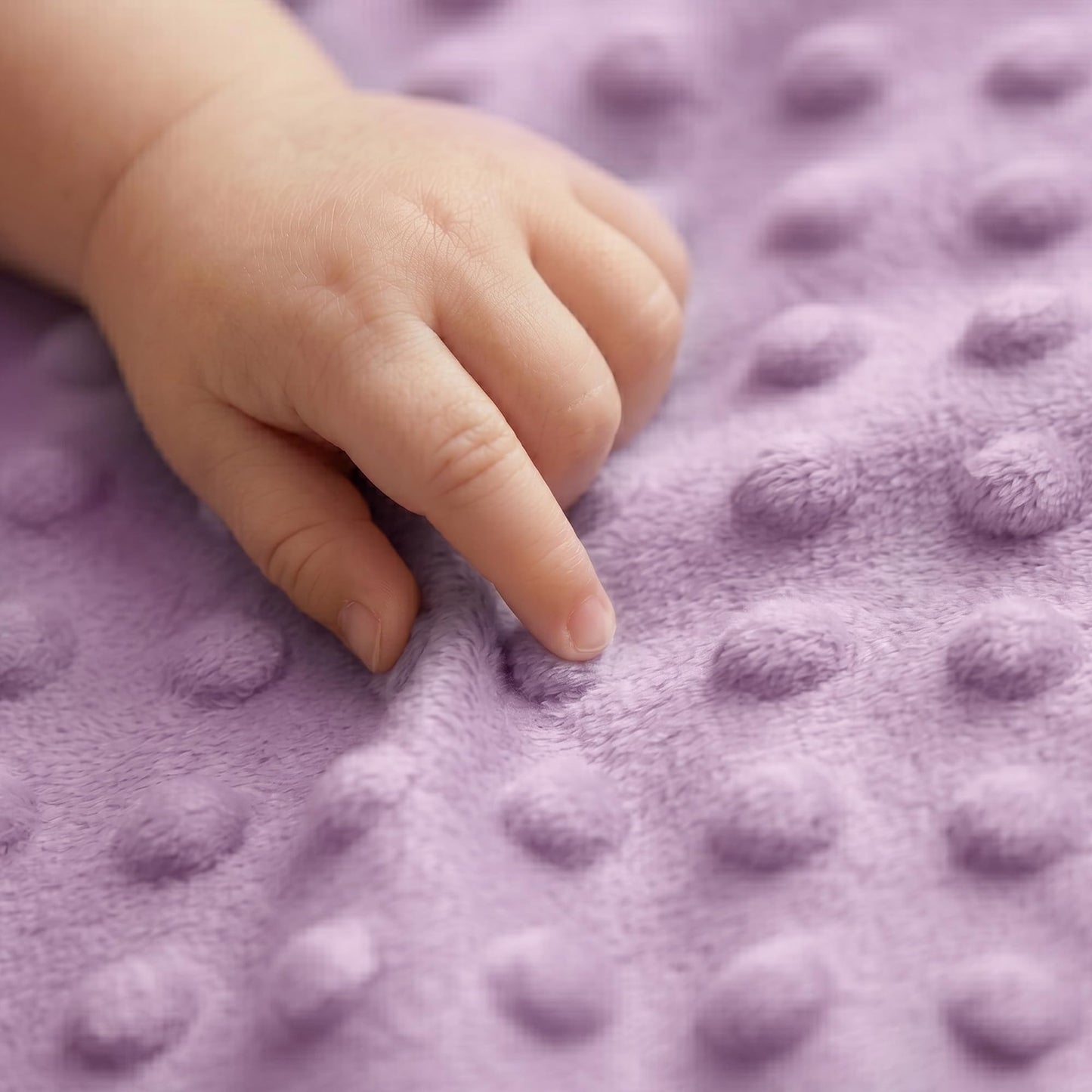 CIVARUA KIDS Baby Blankets for Girls Boys, Purple Deer, 30x40 | Soft Cozy Fleece Receiving Blanket for Newborn & Toddler, 3D Minky Dotted Backing, Breathable for Crib, Stroller & Tummy Time