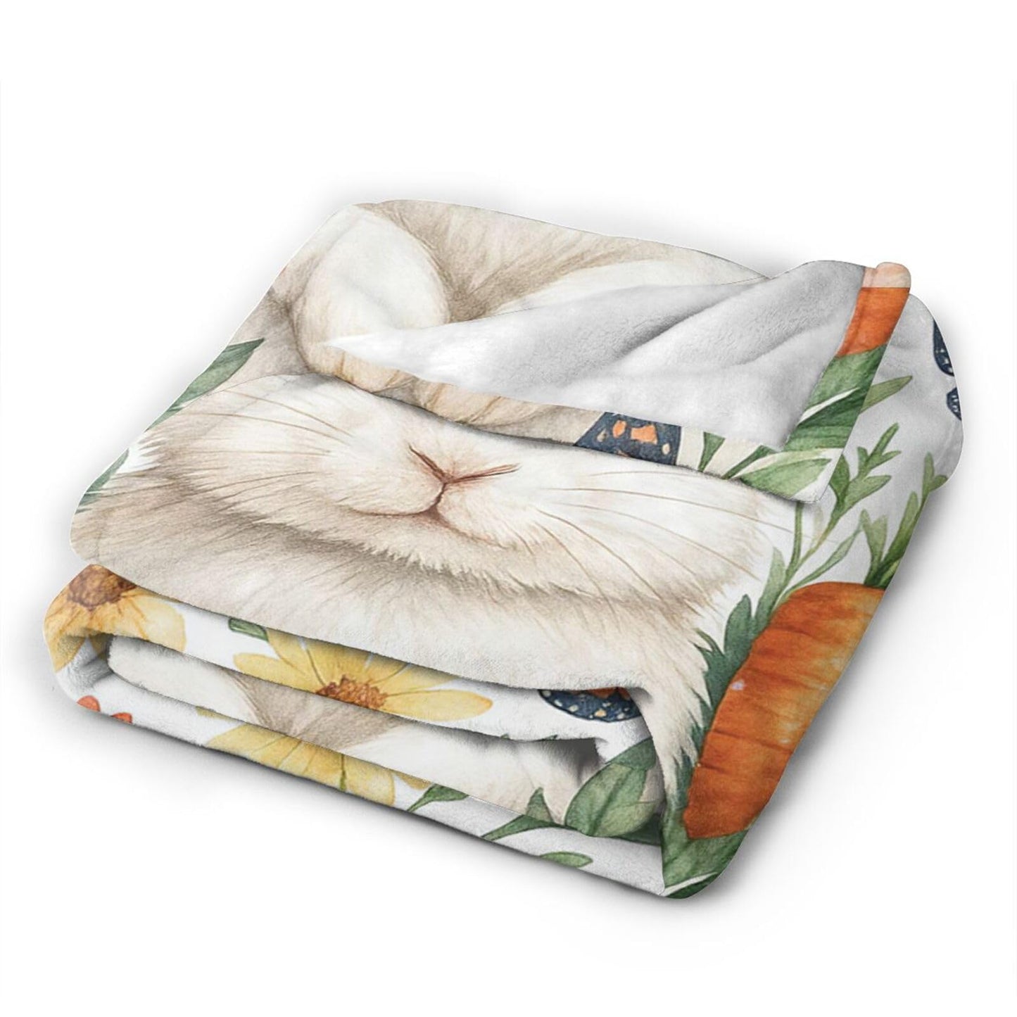 Rabbit Blanket Cute Bunny Throw Blanket Soft Warm Cozy Fleece Fuzzy Plush Rabbit Flannel Blankets Gifts for Girls Women Boys Kids Adults 40"X50"