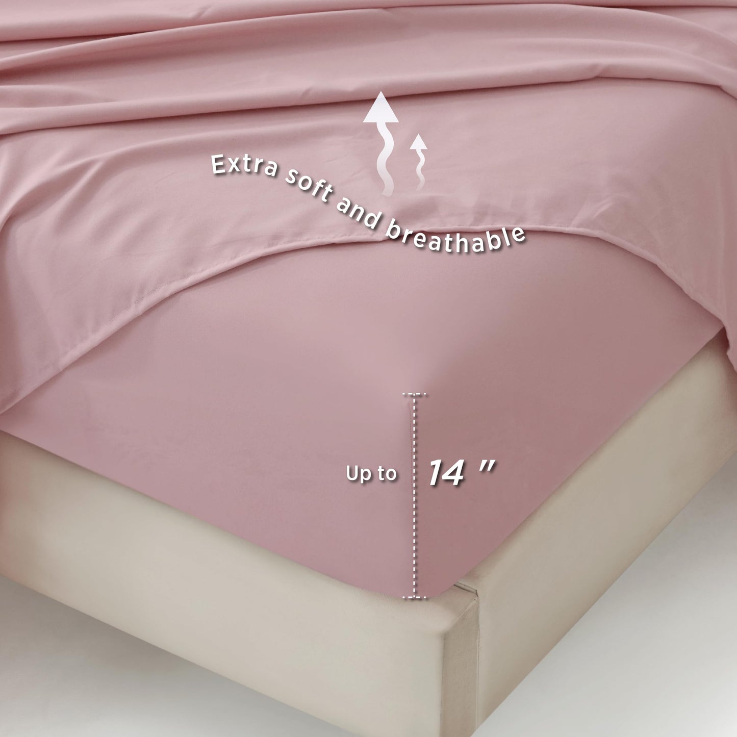 Bedsure Rose Pink Queen Comforter Set - 7 Pieces Floral Bedding Sets Queen Bed in a Bag with Reversible Botanical Flowers Comforter, Sheets, Pillowcases & Shams