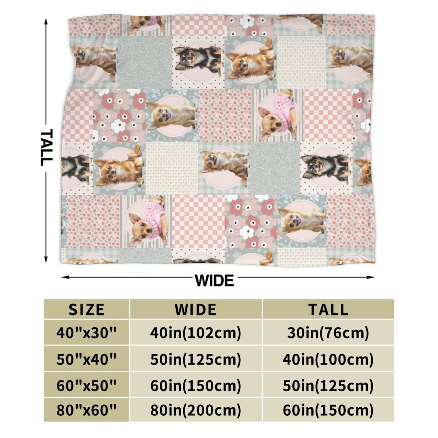 Cute Chihuahua Throw Blanket Chihuahua Dogs Cowboys Flannel Blankets Dog Lover Plush Super Soft Cozy Warm Decor Gifts for Boys Girls Kids Adults Men Women 40" x 50"