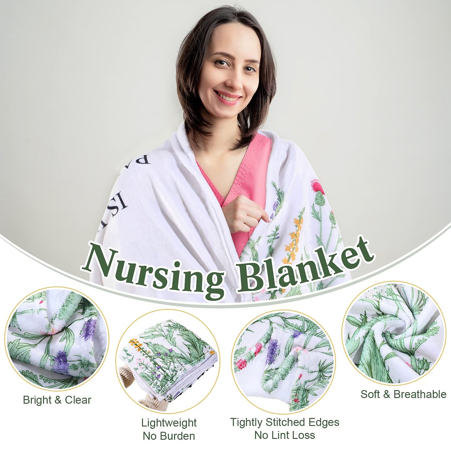 Boyiee Nurse Blanket for Women Soft Throw Blanket Microfiber Polyester Flannel Nurse Appreciation Gifts for Nurses Medical Assistant Week Rn Practitioner Gift