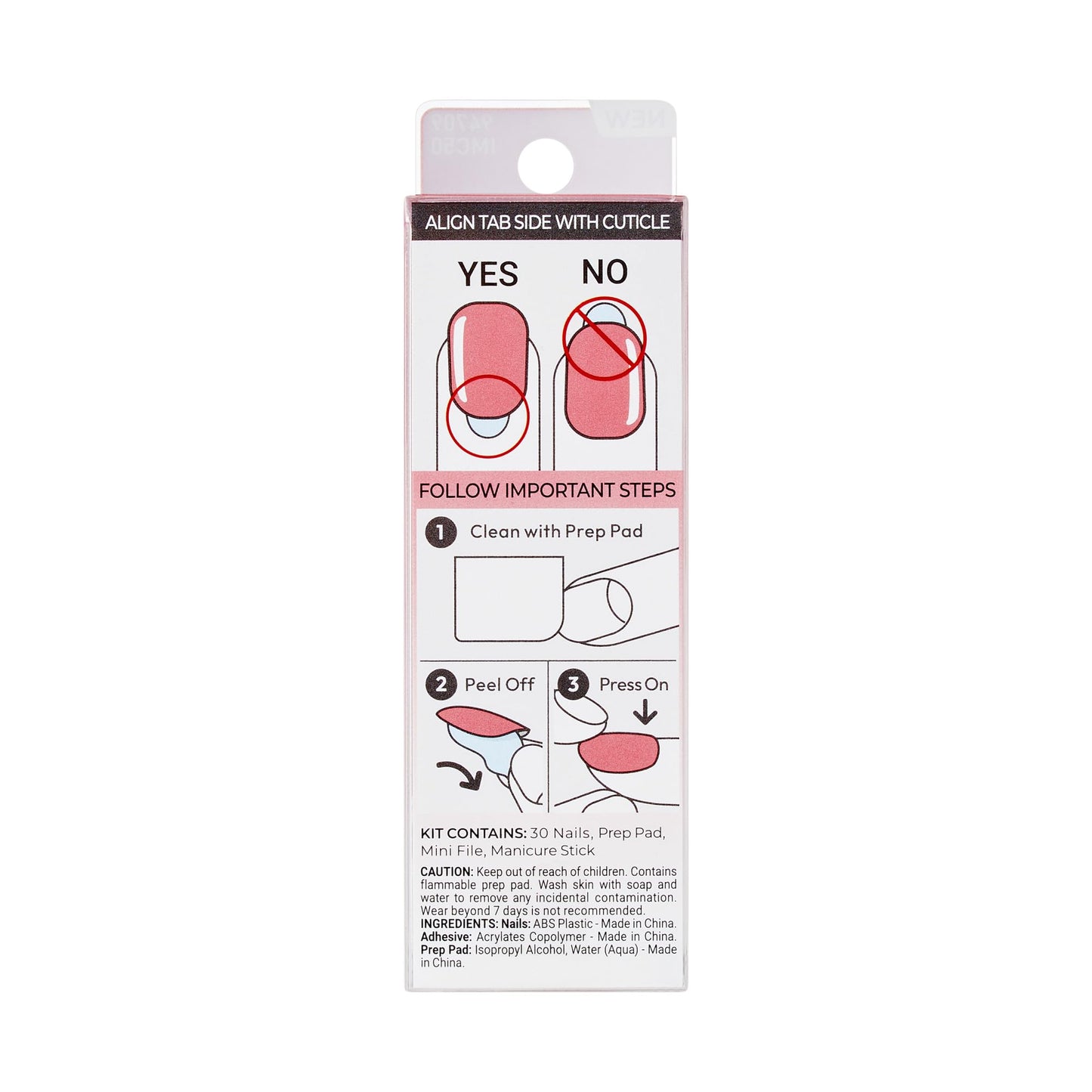 Impress Color Ombre Press On Nails, 'Beat The Heat', Pink, Short Oval, PureFit Technology, Patented Super Hold Adhesive, Chip Proof, Smudge Proof, Mini Nail File, Manicure Stick & 30 Fake Nails