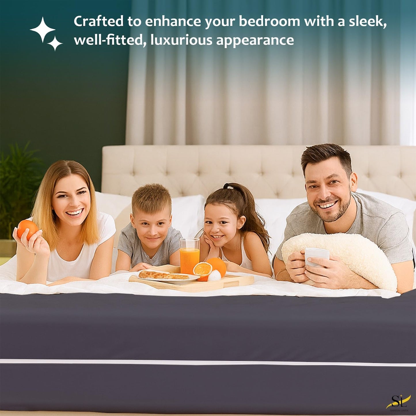 Mattress Protector Queen Size 100% Waterproof Zippered Cover, 15 Inches Deep, Six-Sided Mattress Encasement for Bed, Zipper Closure Style (Dark Grey)